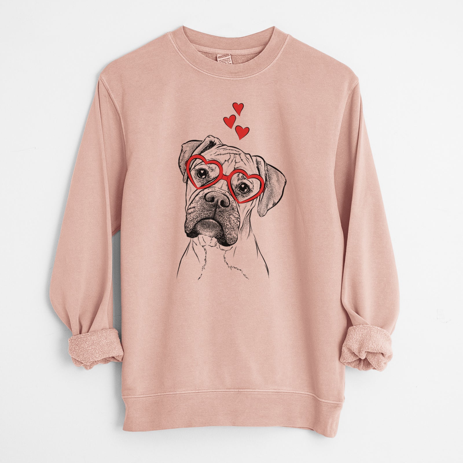 Valentine Reuby the Boxer - Unisex Pigment Dyed Crew Sweatshirt