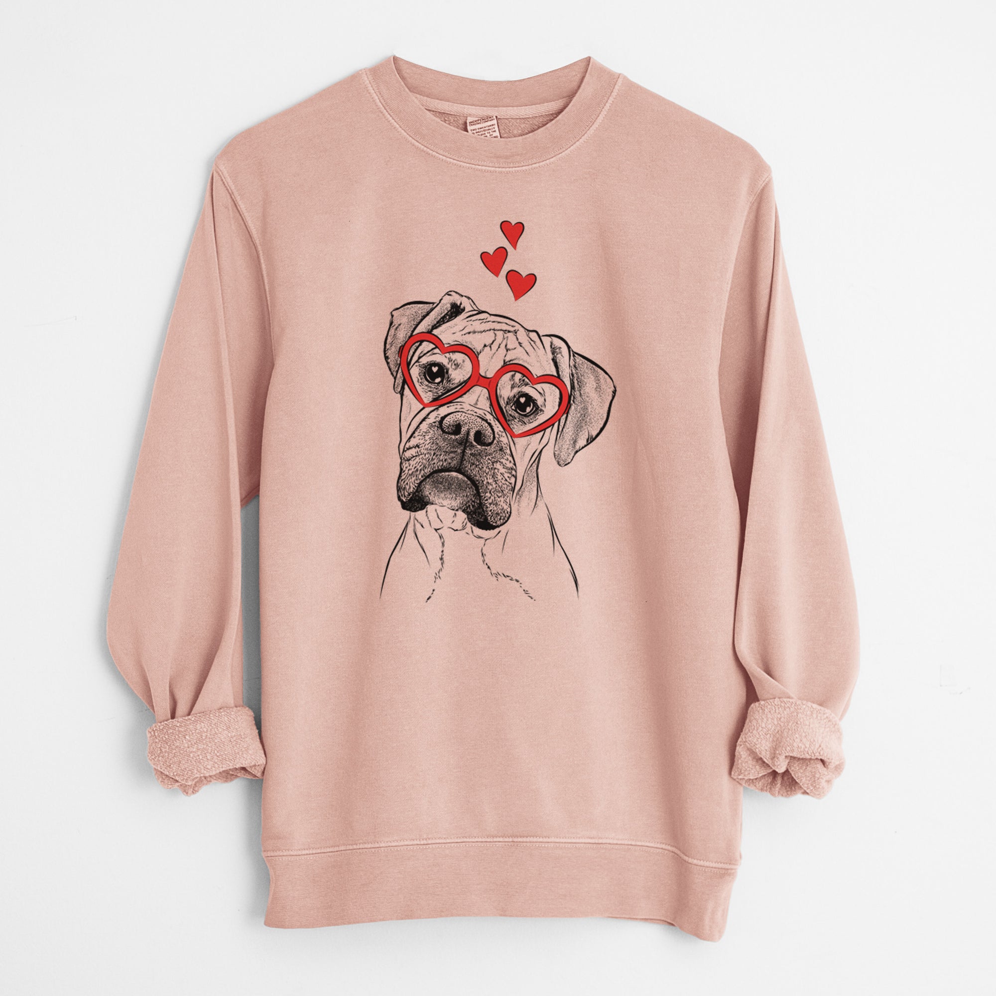 Valentine Reuby the Boxer - Unisex Pigment Dyed Crew Sweatshirt