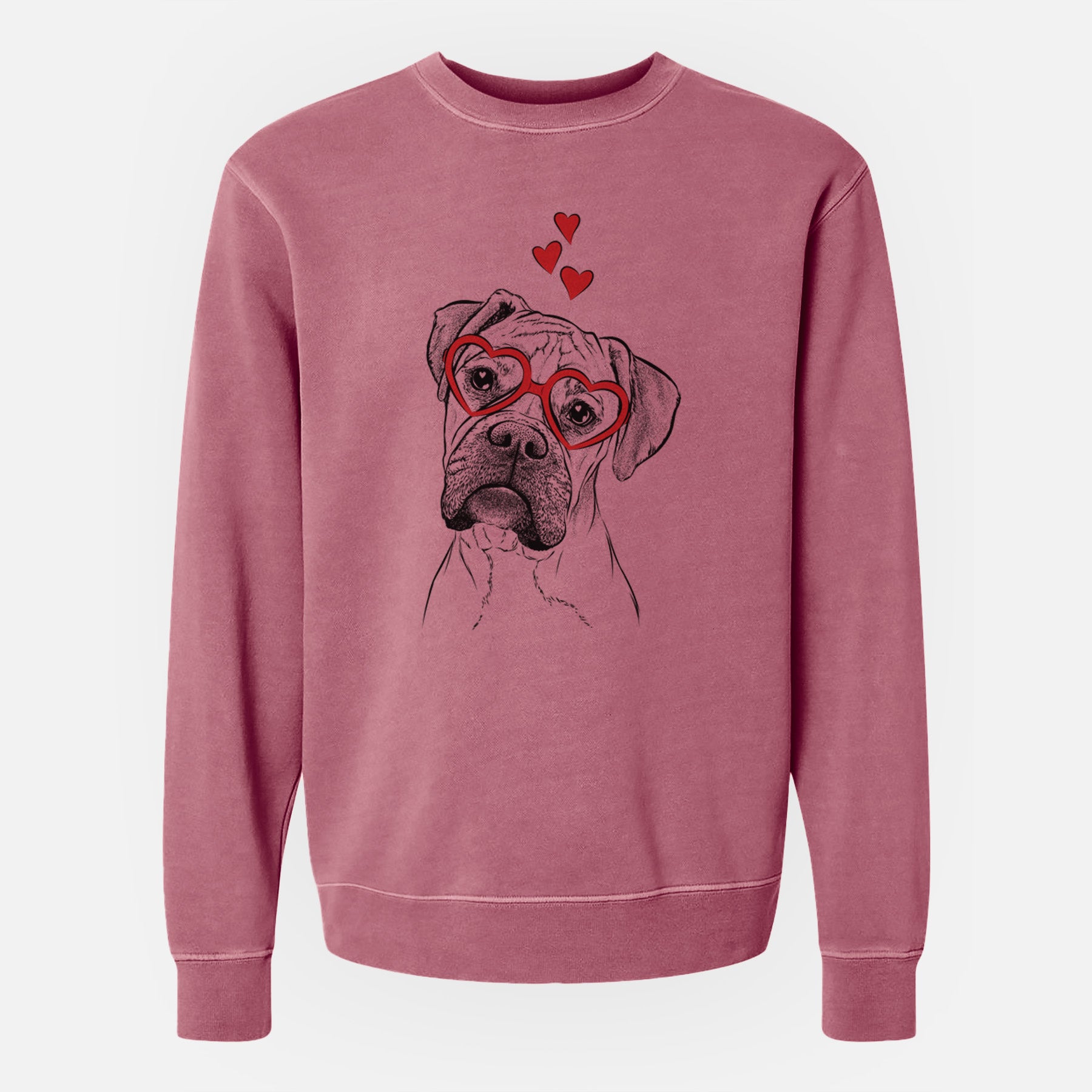 Valentine Reuby the Boxer - Unisex Pigment Dyed Crew Sweatshirt