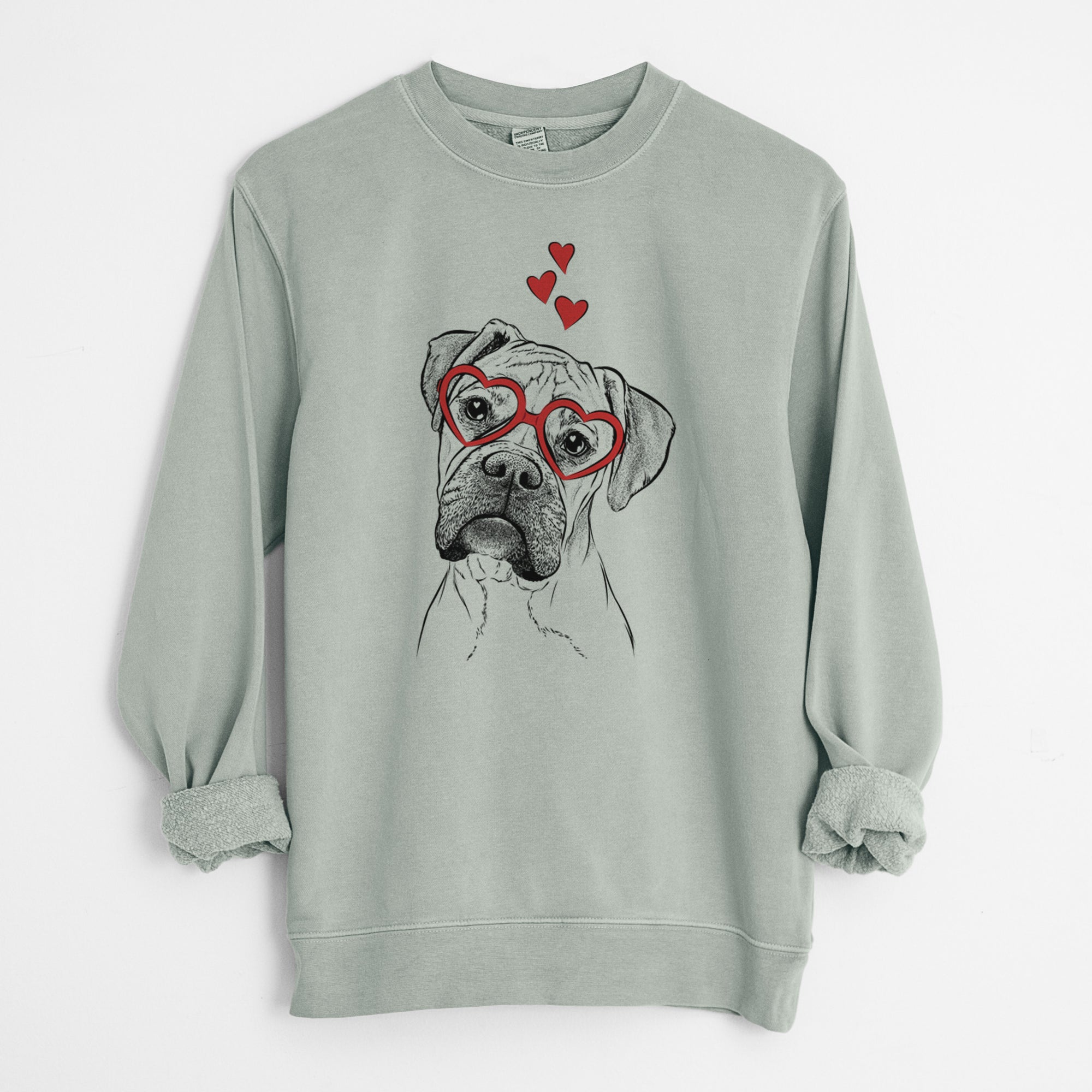 Valentine Reuby the Boxer - Unisex Pigment Dyed Crew Sweatshirt