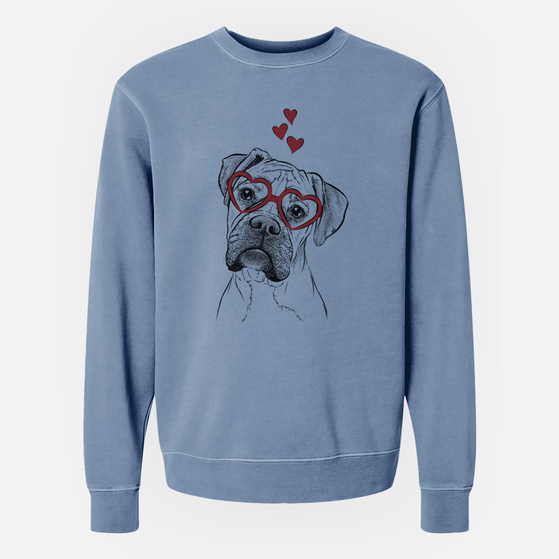 Valentine Reuby the Boxer - Unisex Pigment Dyed Crew Sweatshirt