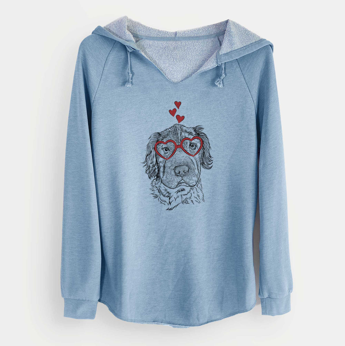 Valentine Rex the Mini Hippo - Cali Wave Hooded Sweatshirt