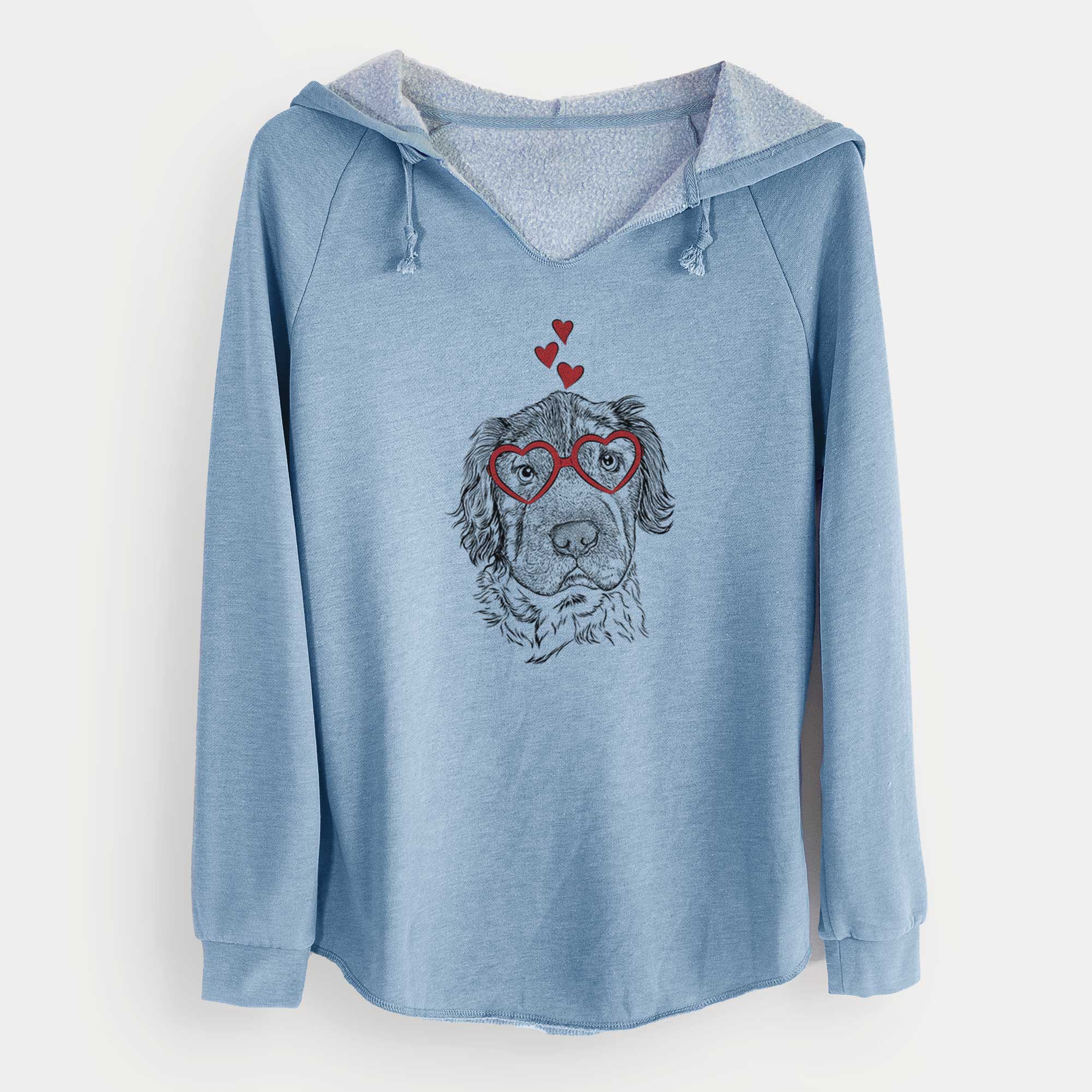 Valentine Rex the Mini Hippo - Cali Wave Hooded Sweatshirt