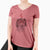 Valentine Rex the Mini Hippo - Women's V-neck Shirt