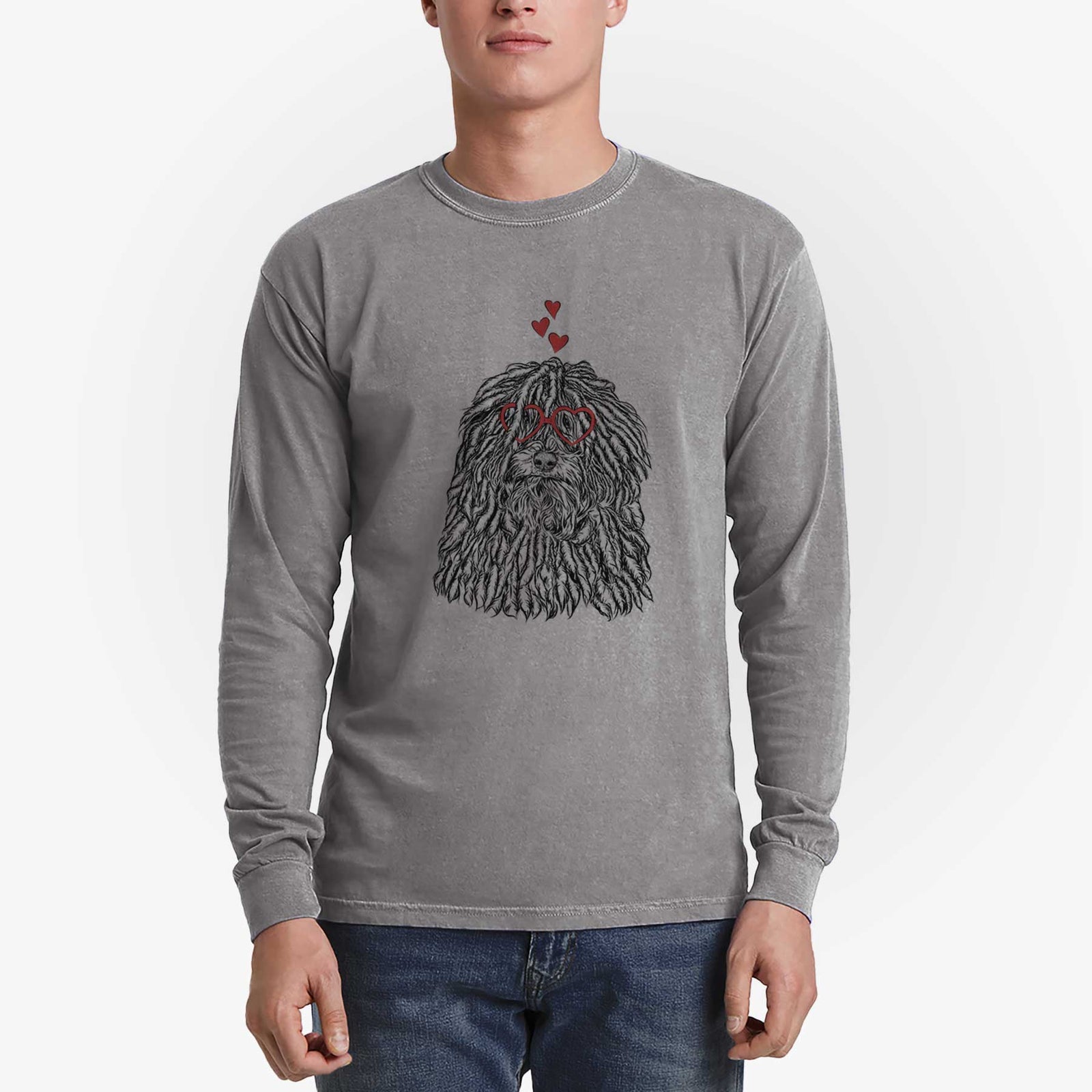 Valentine Rezi the Puli - Heavyweight 100% Cotton Long Sleeve