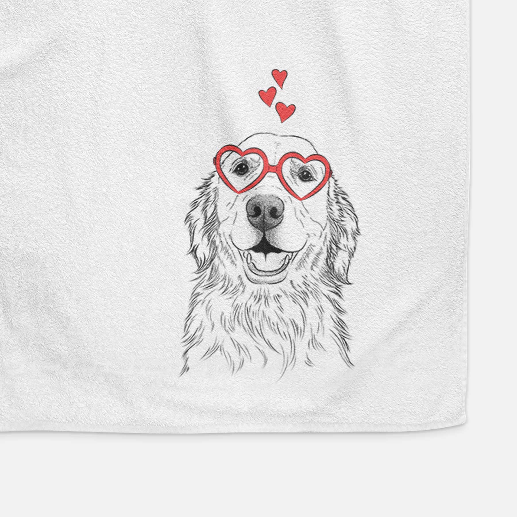 Ridge the Golden Retriever Decorative Hand Towel