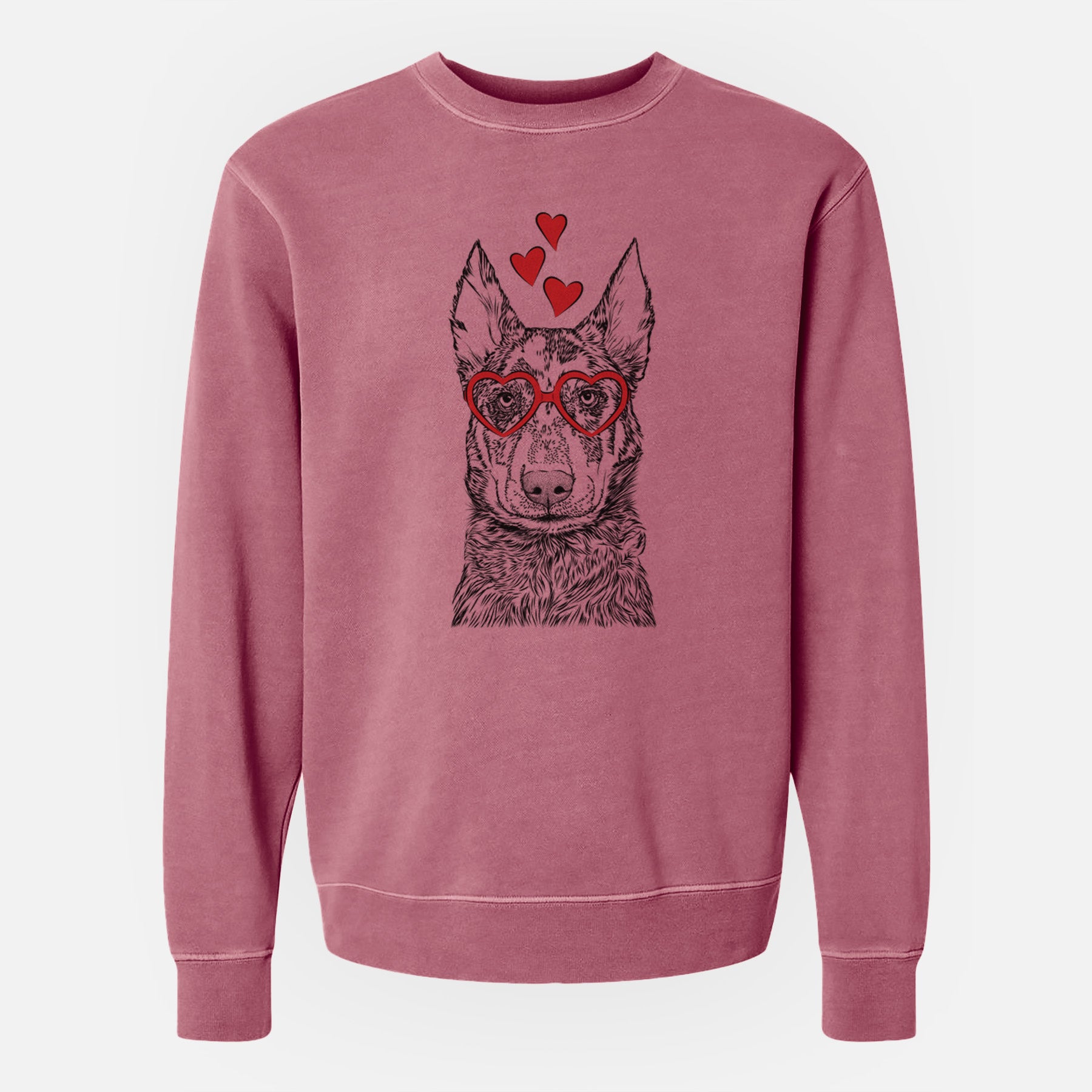 Valentine Riggs the Beauceron - Unisex Pigment Dyed Crew Sweatshirt