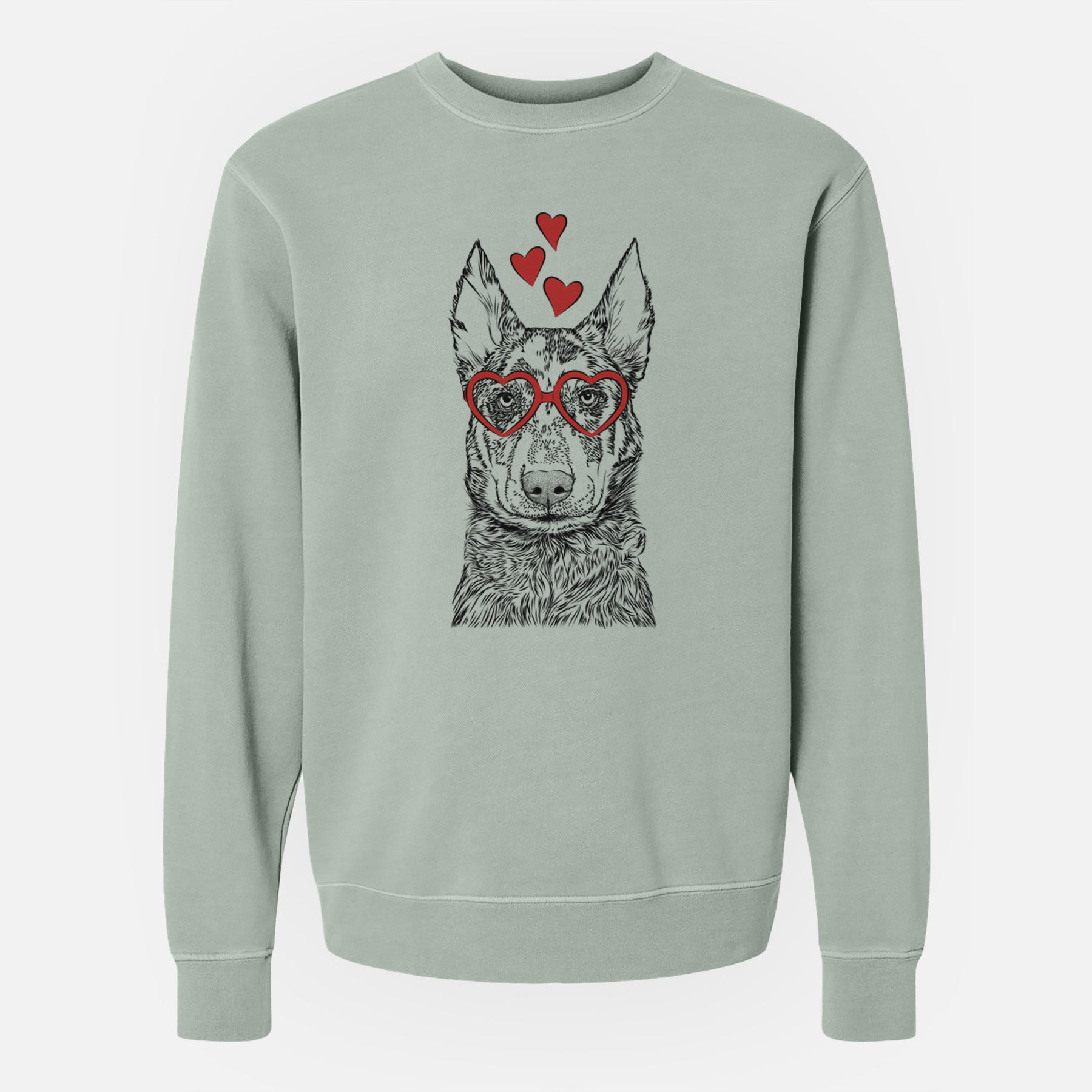 Valentine Riggs the Beauceron - Unisex Pigment Dyed Crew Sweatshirt