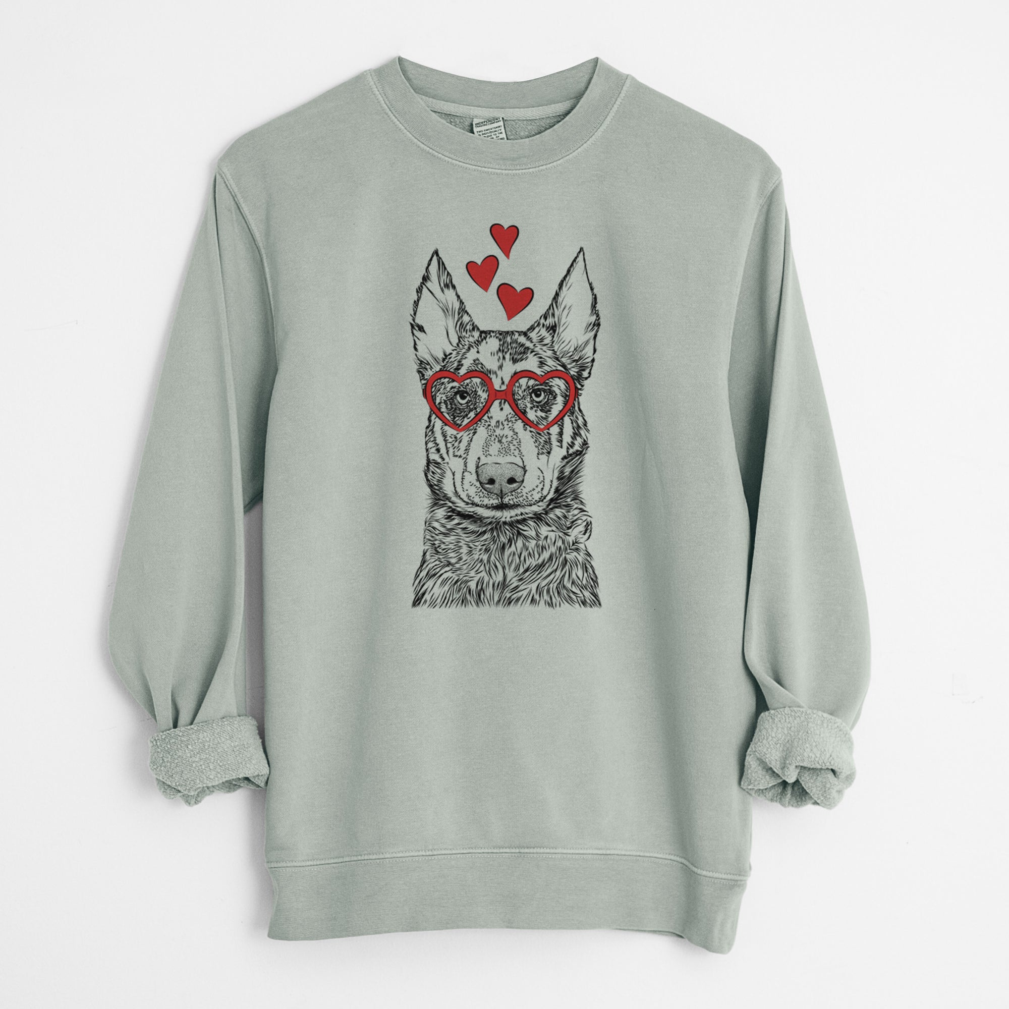 Valentine Riggs the Beauceron - Unisex Pigment Dyed Crew Sweatshirt