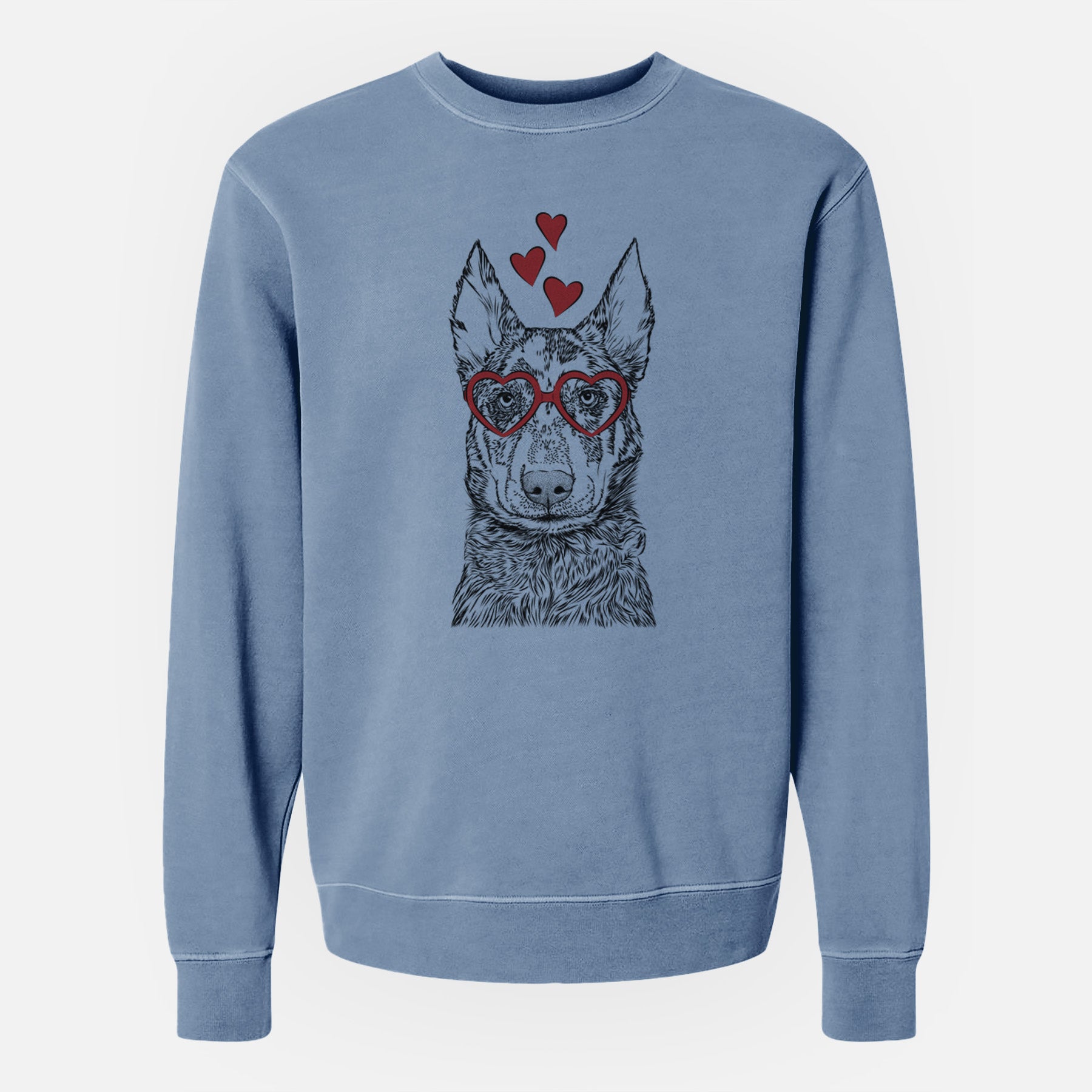 Valentine Riggs the Beauceron - Unisex Pigment Dyed Crew Sweatshirt