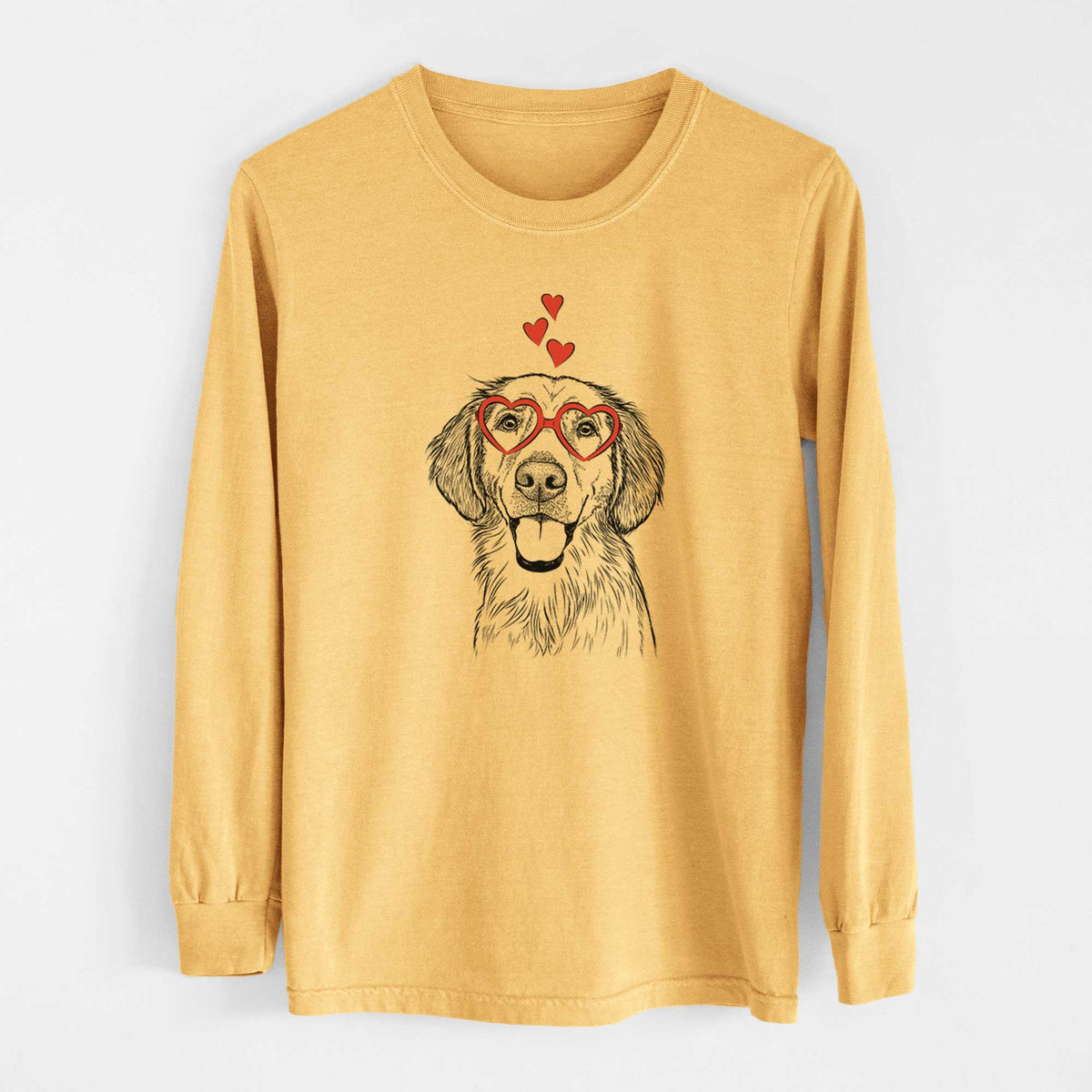 Valentine Riley the Golden Retriever - Heavyweight 100% Cotton Long Sleeve