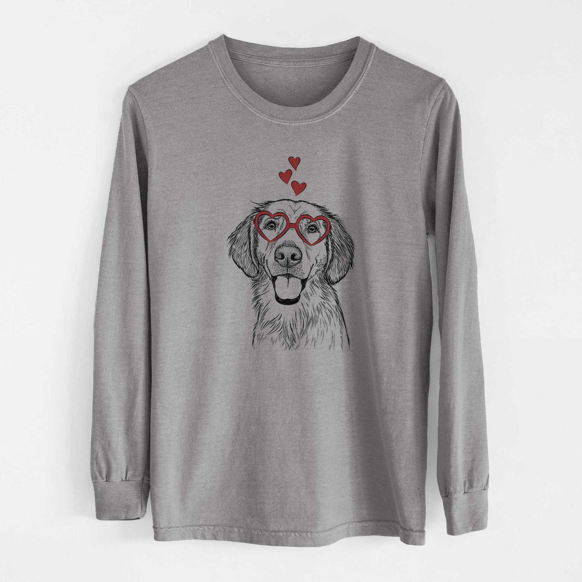 Valentine Riley the Golden Retriever - Heavyweight 100% Cotton Long Sleeve