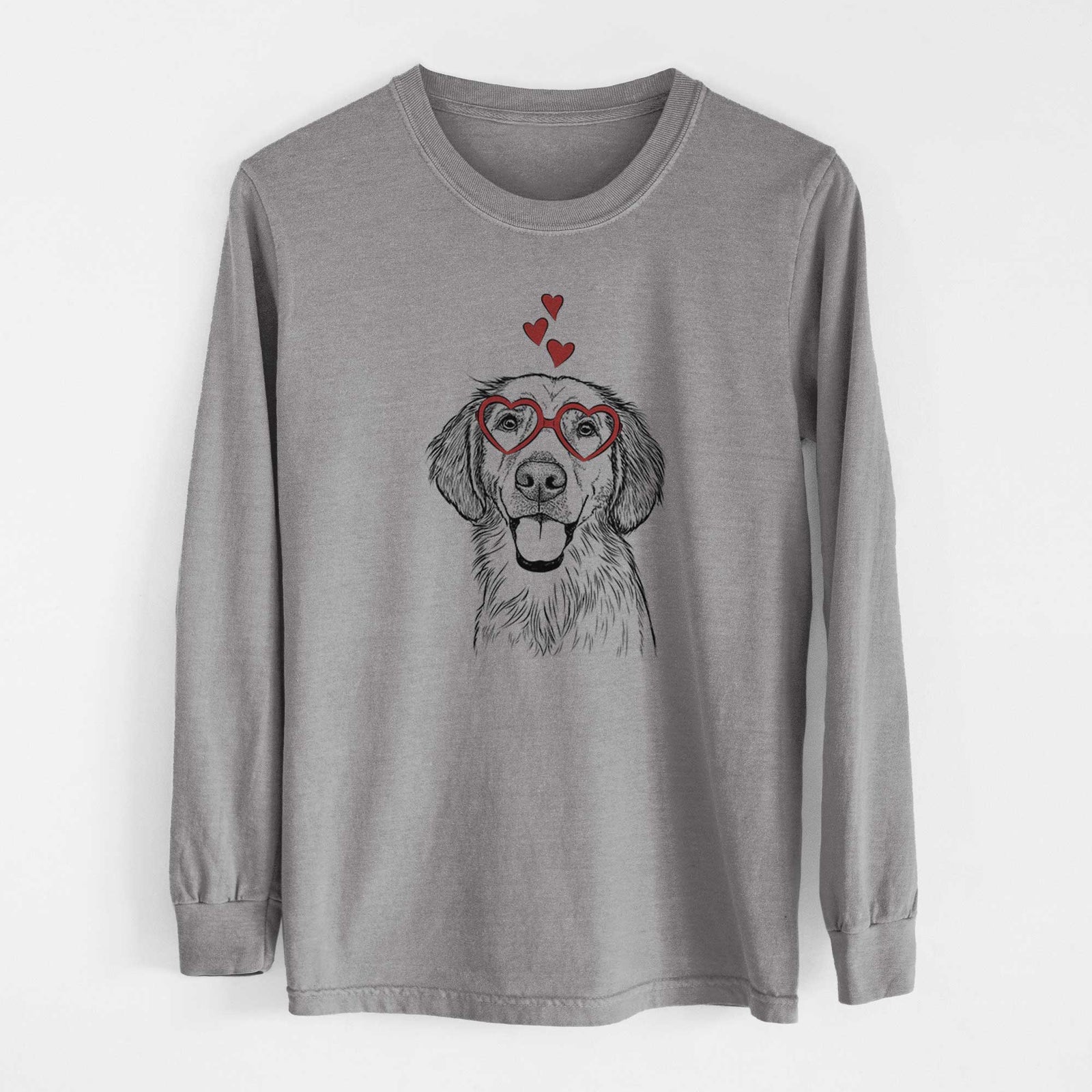 Valentine Riley the Golden Retriever - Heavyweight 100% Cotton Long Sleeve