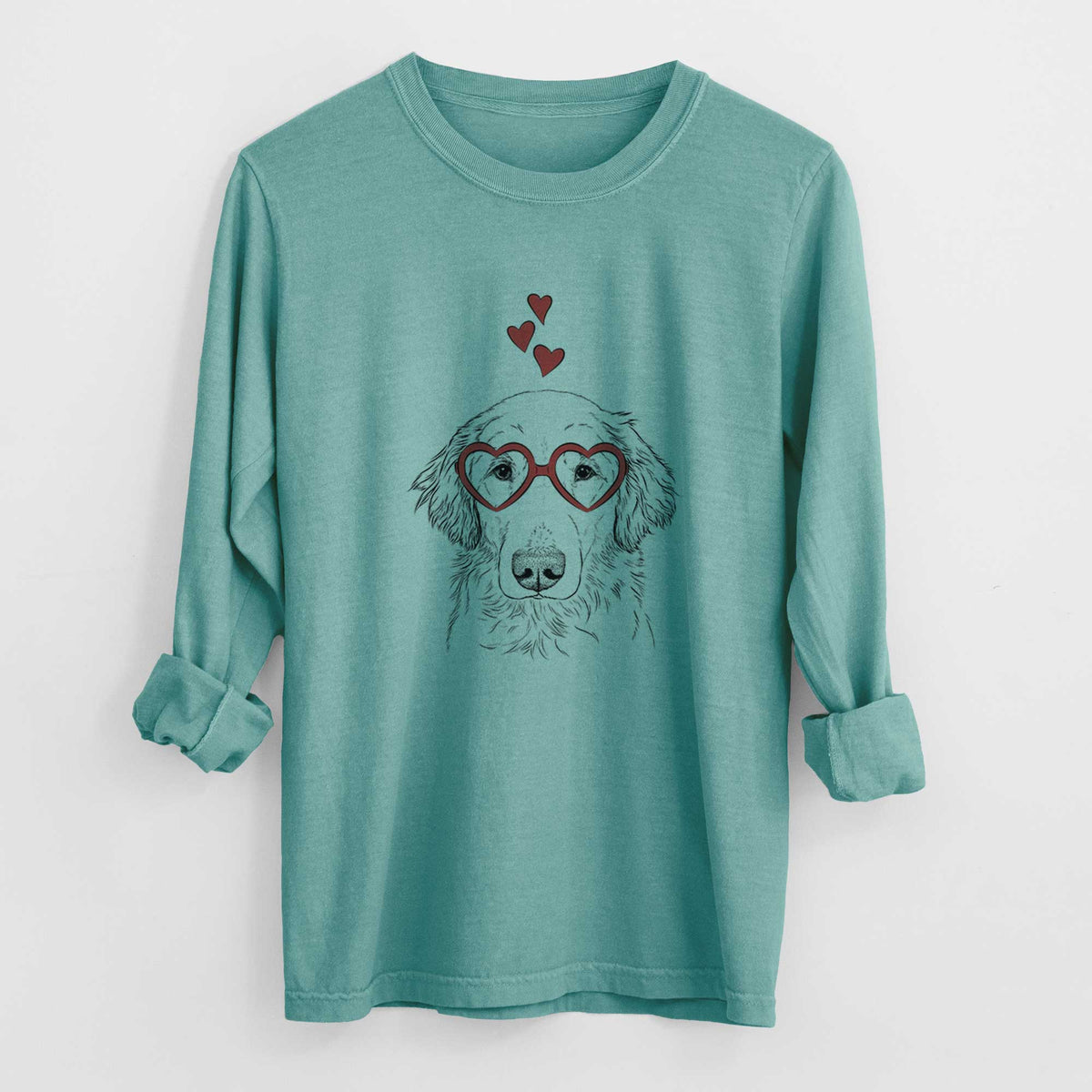 Valentine Riley the Golden Retriever - Heavyweight 100% Cotton Long Sleeve