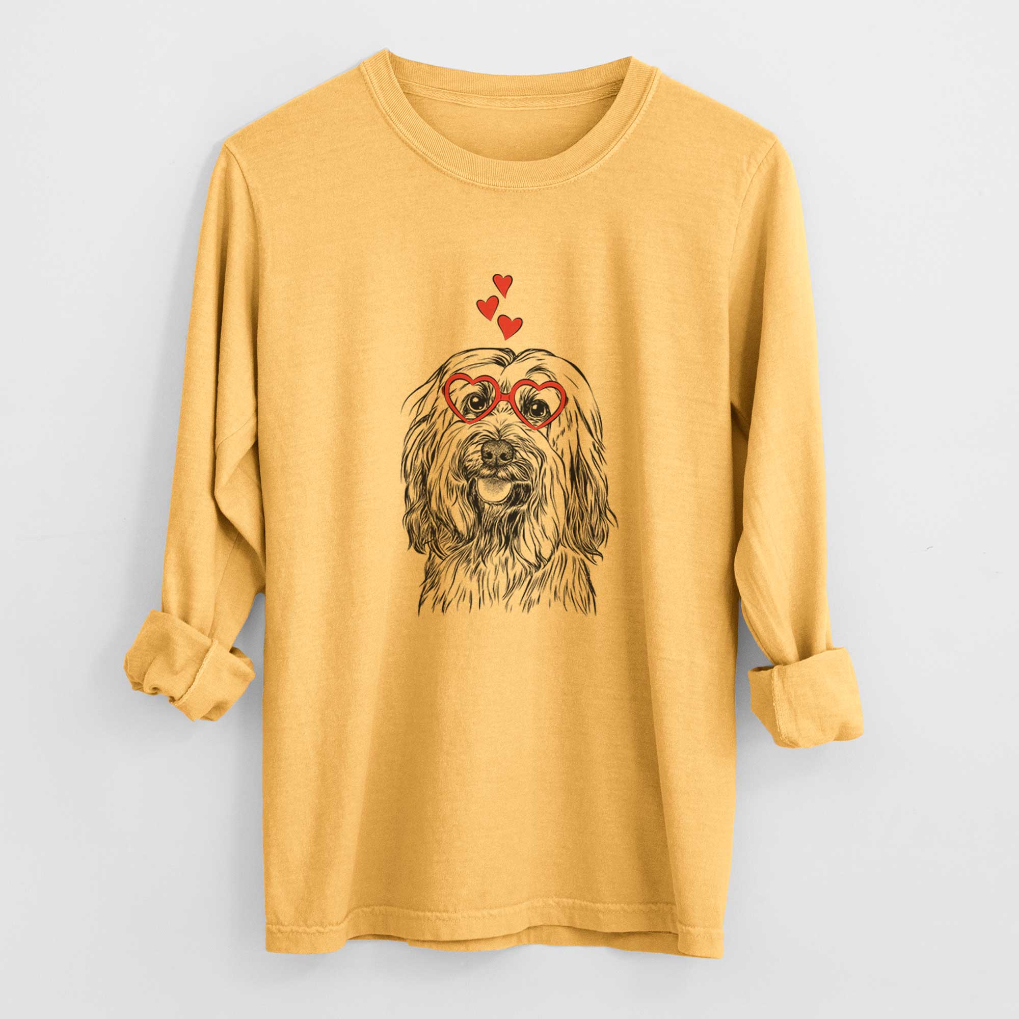 Valentine Rime the Tibetan Terrier - Heavyweight 100% Cotton Long Sleeve