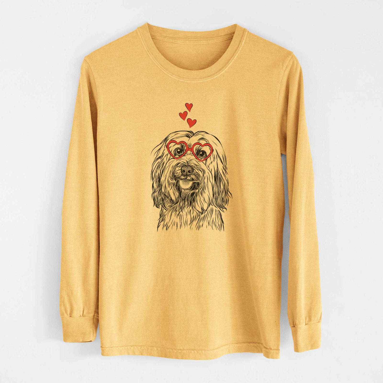 Valentine Rime the Tibetan Terrier - Heavyweight 100% Cotton Long Sleeve