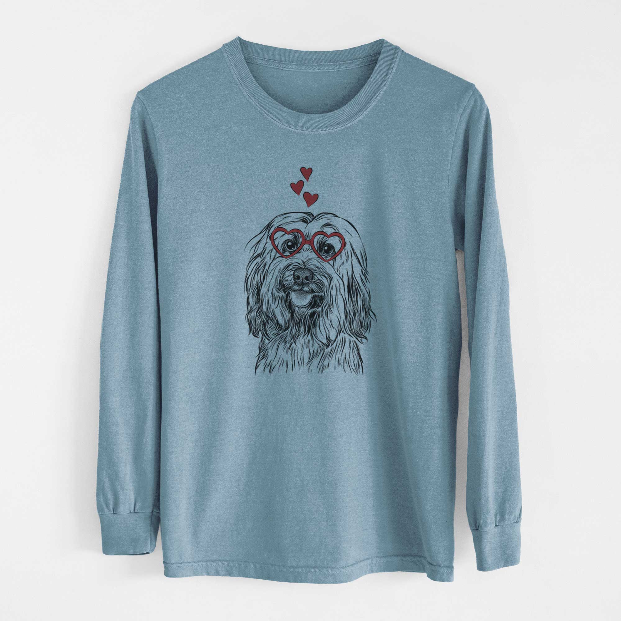 Valentine Rime the Tibetan Terrier - Heavyweight 100% Cotton Long Sleeve