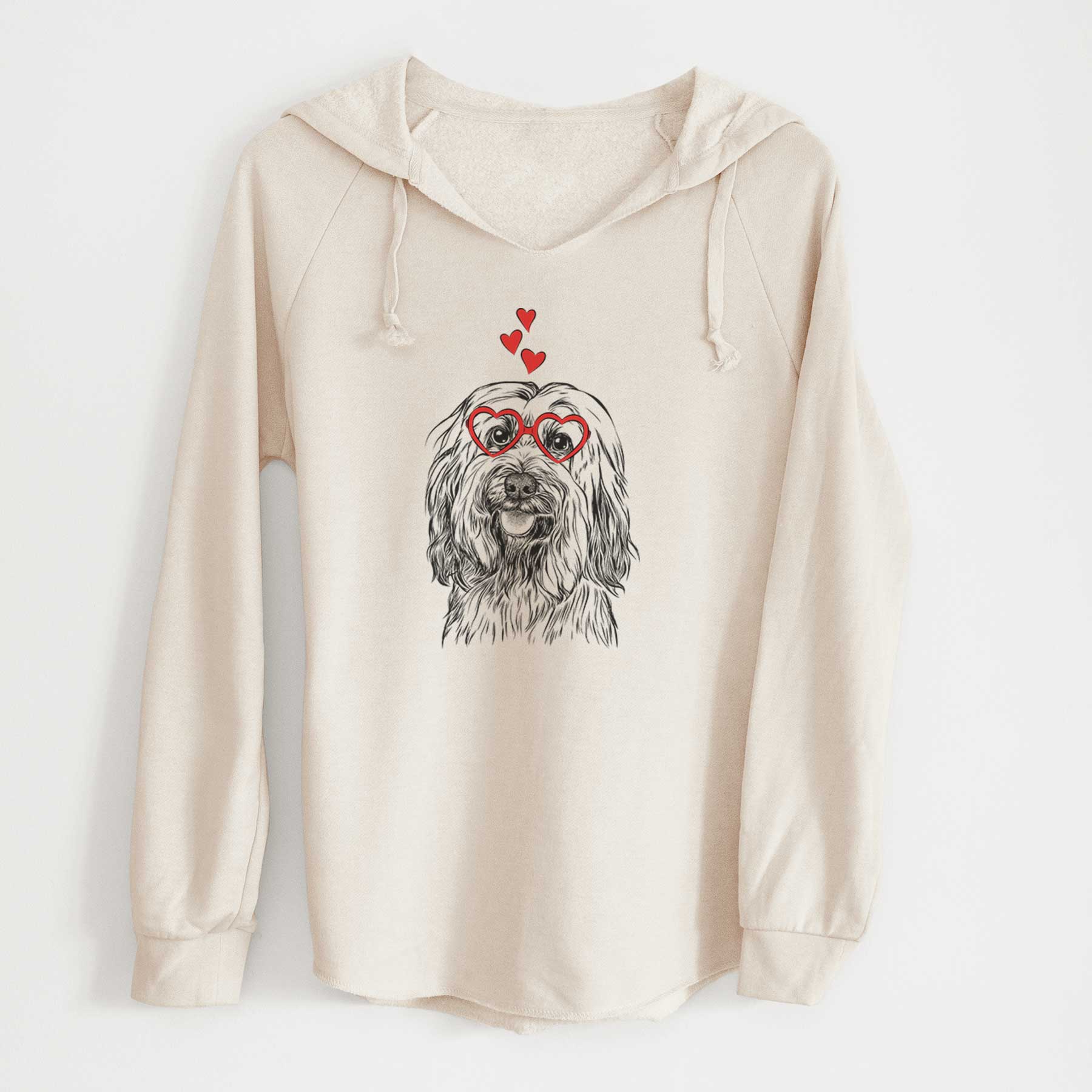 Valentine Rime the Tibetan Terrier - Cali Wave Hooded Sweatshirt