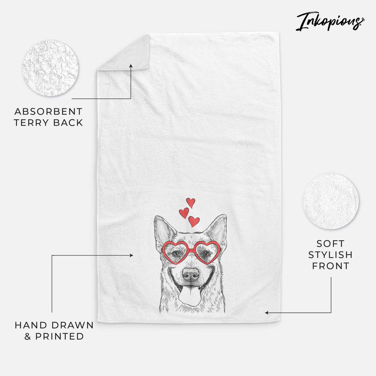 Rio the Australian Cattle Dog Decorative Hand Towel