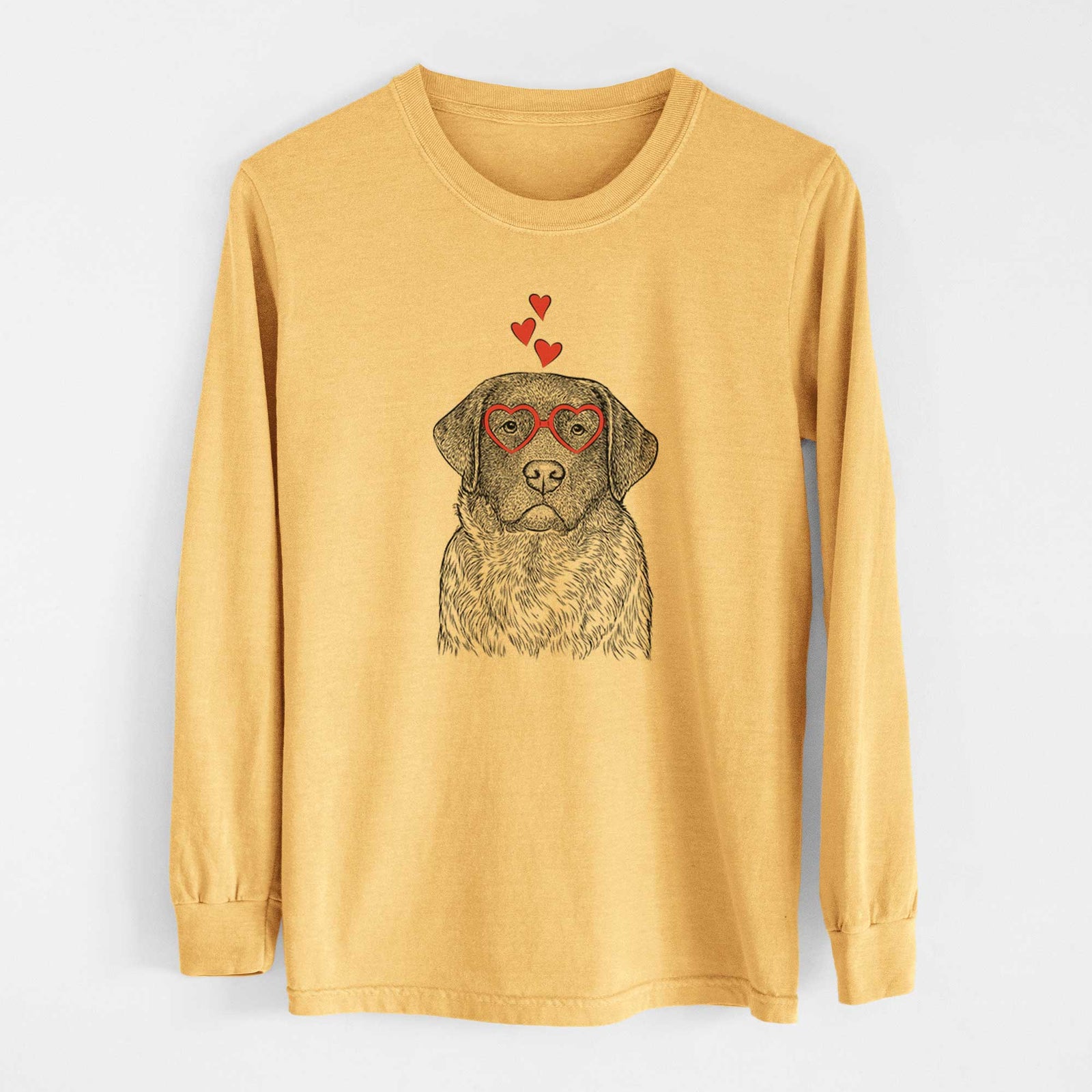 Valentine River the English Labrador Retriever - Heavyweight 100% Cotton Long Sleeve