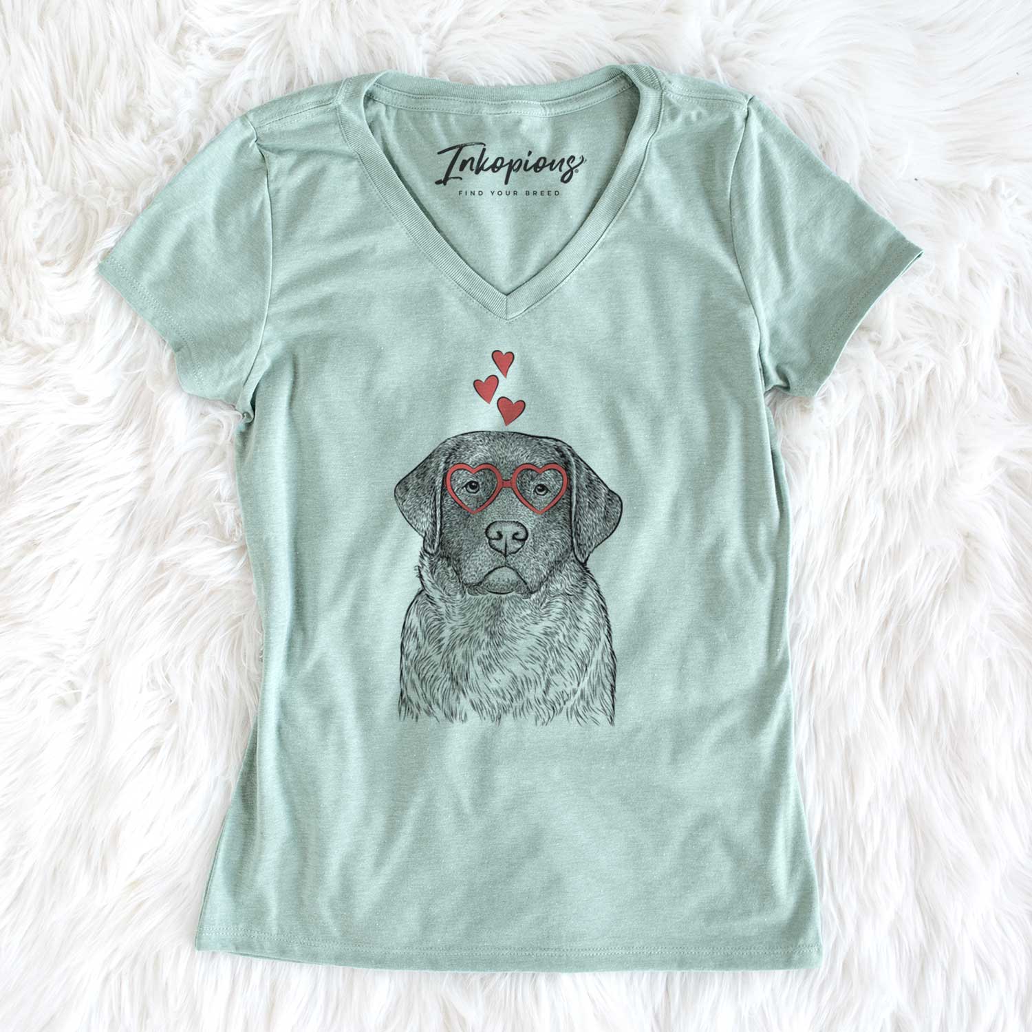 Valentine River the English Labrador Retriever - Women's V-neck Shirt