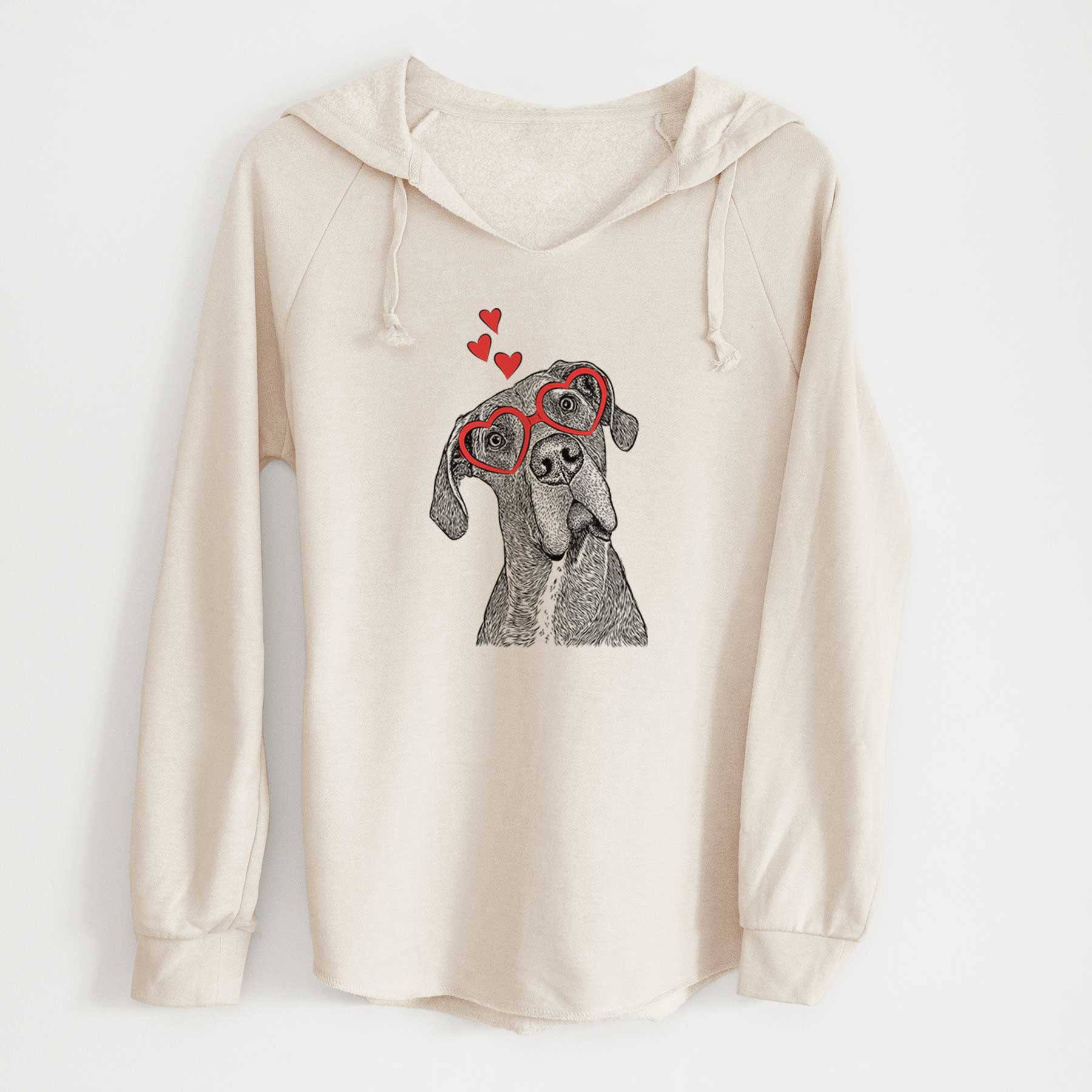 Valentine River the Great Dane - Cali Wave Hooded Sweatshirt