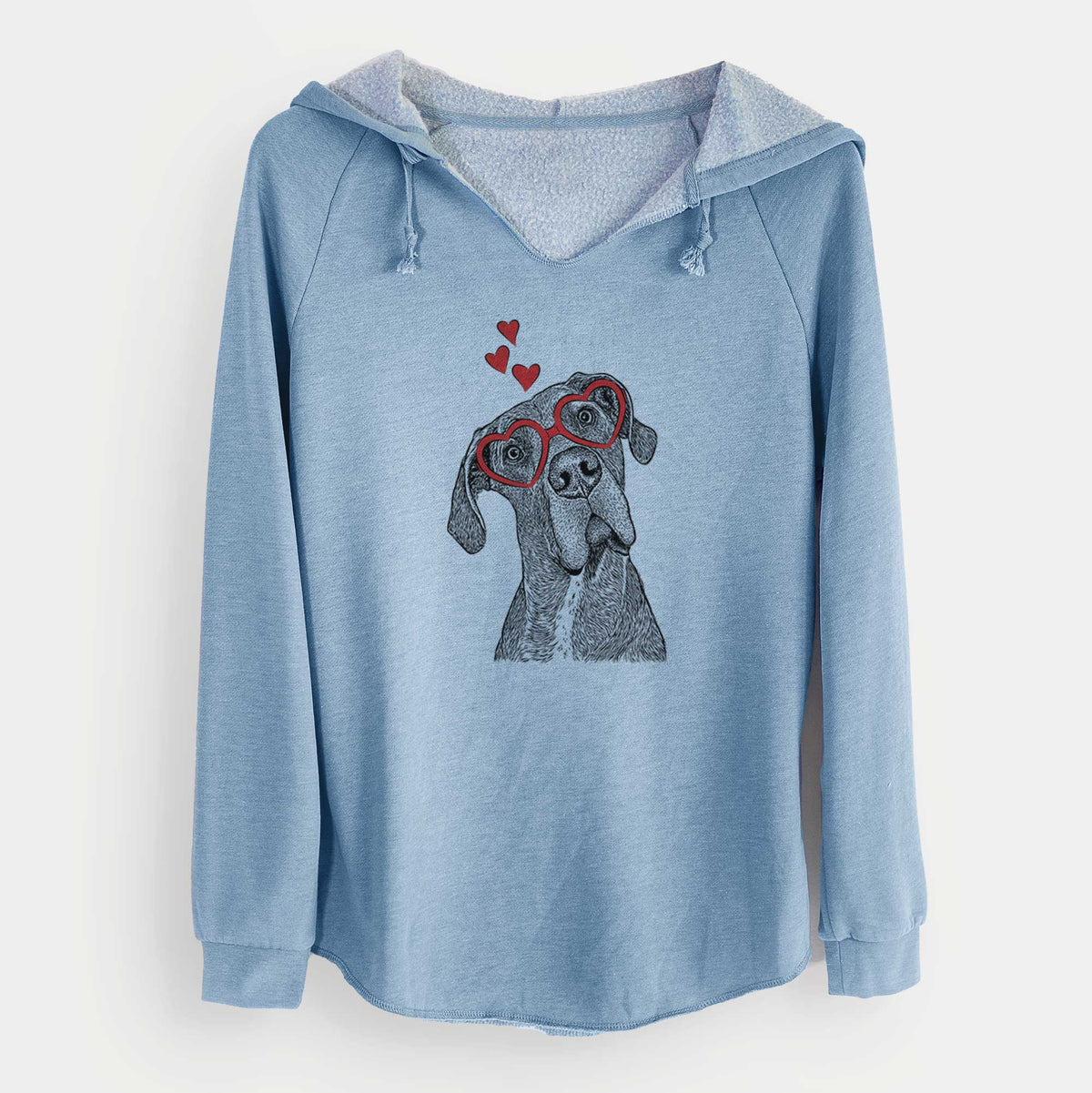Valentine River the Great Dane - Cali Wave Hooded Sweatshirt