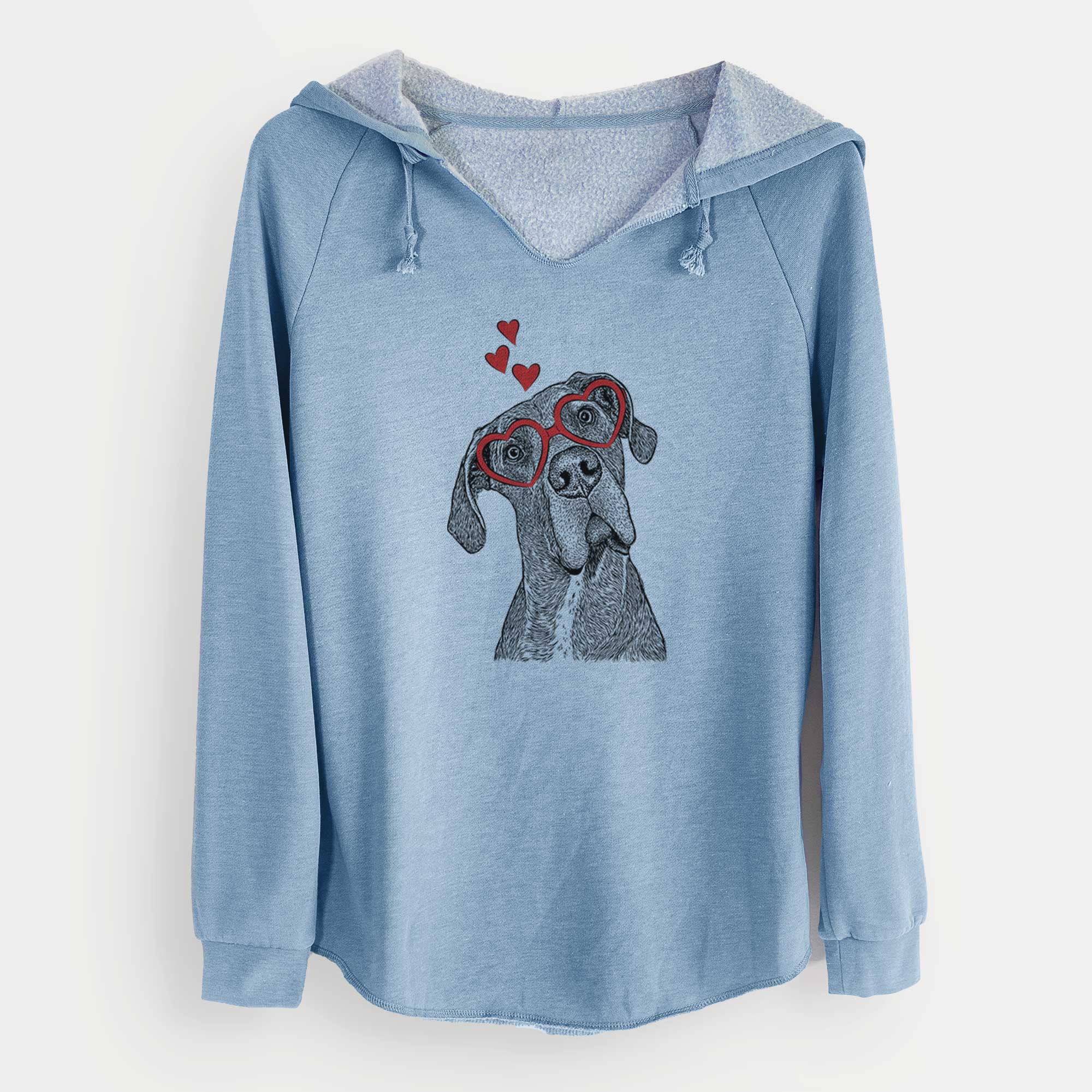 Valentine River the Great Dane - Cali Wave Hooded Sweatshirt
