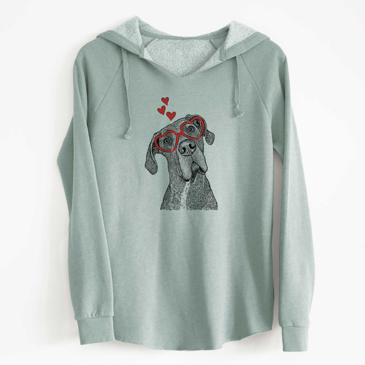 Valentine River the Great Dane - Cali Wave Hooded Sweatshirt