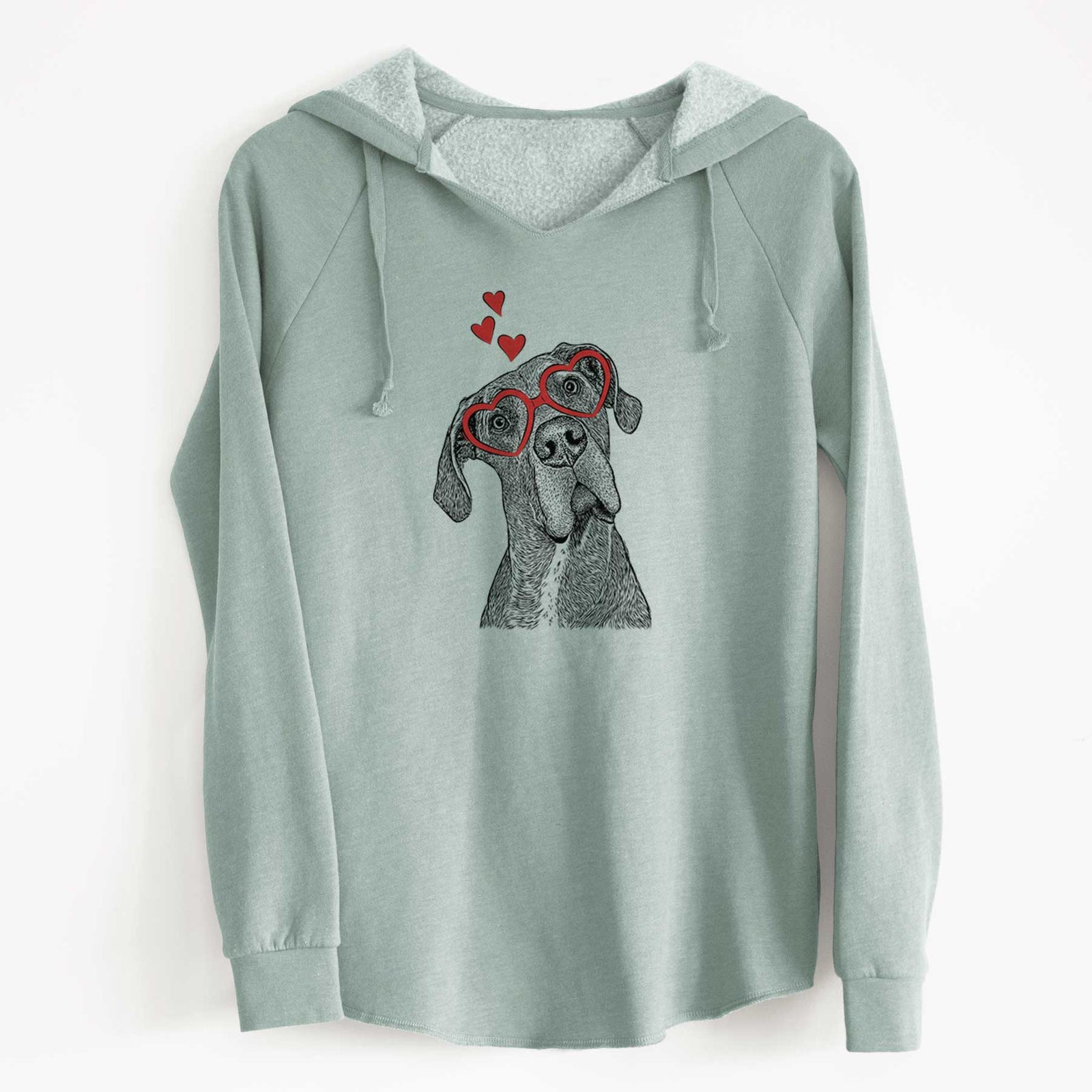 Valentine River the Great Dane - Cali Wave Hooded Sweatshirt