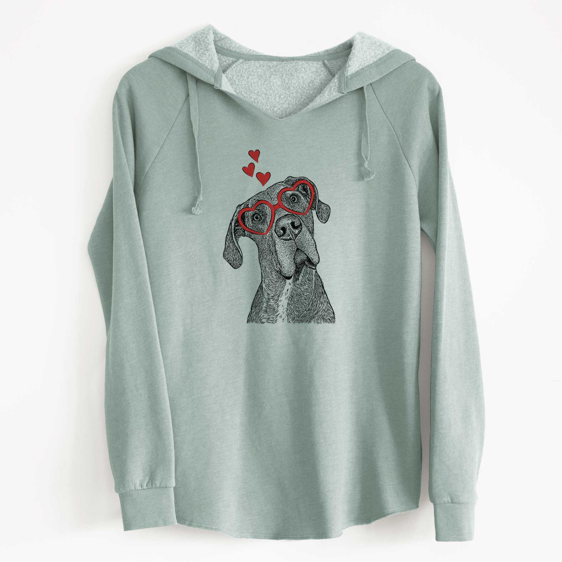 Valentine River the Great Dane - Cali Wave Hooded Sweatshirt
