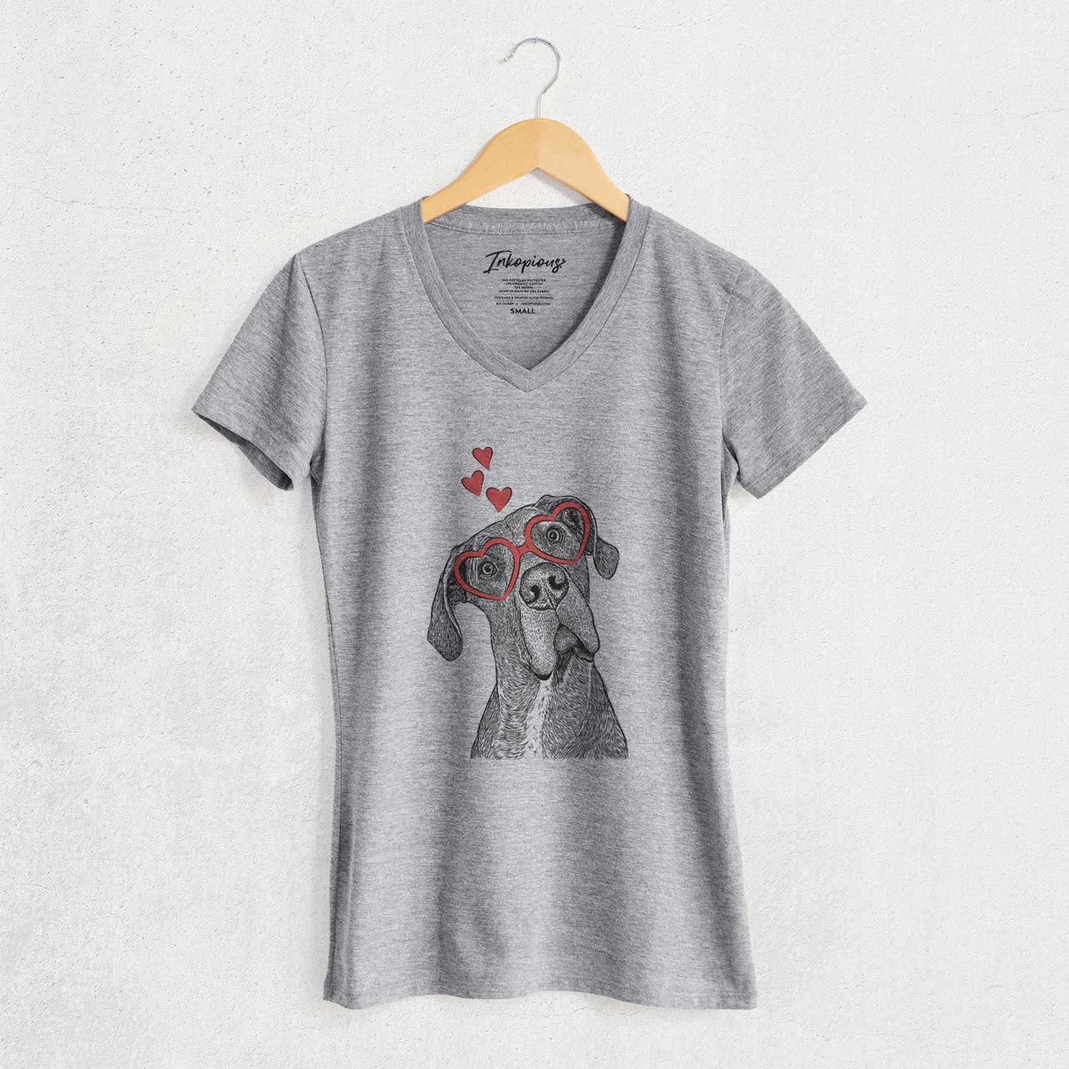 Valentine River the Great Dane - Women's V-neck Shirt