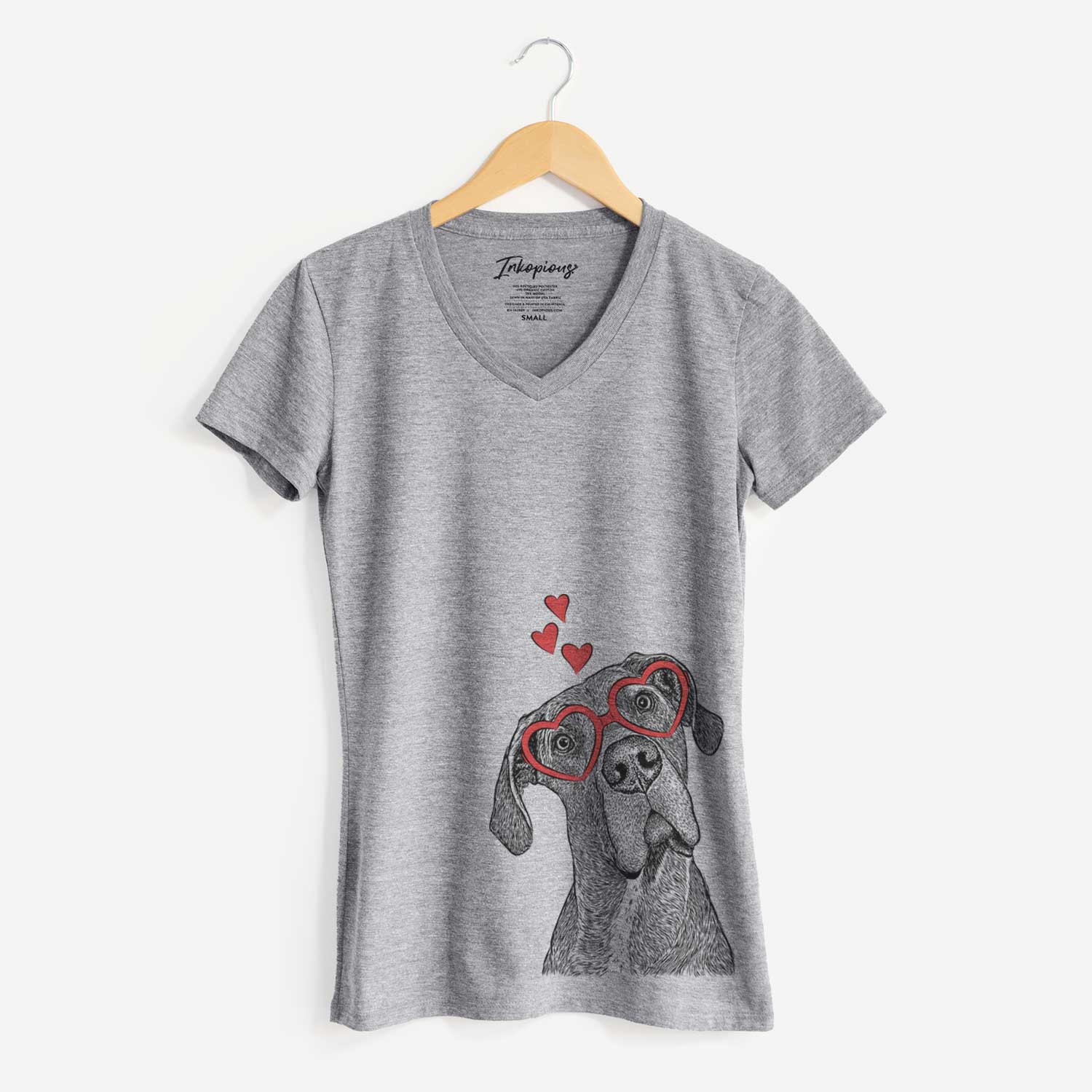 Valentine River the Great Dane - Women's V-neck Shirt