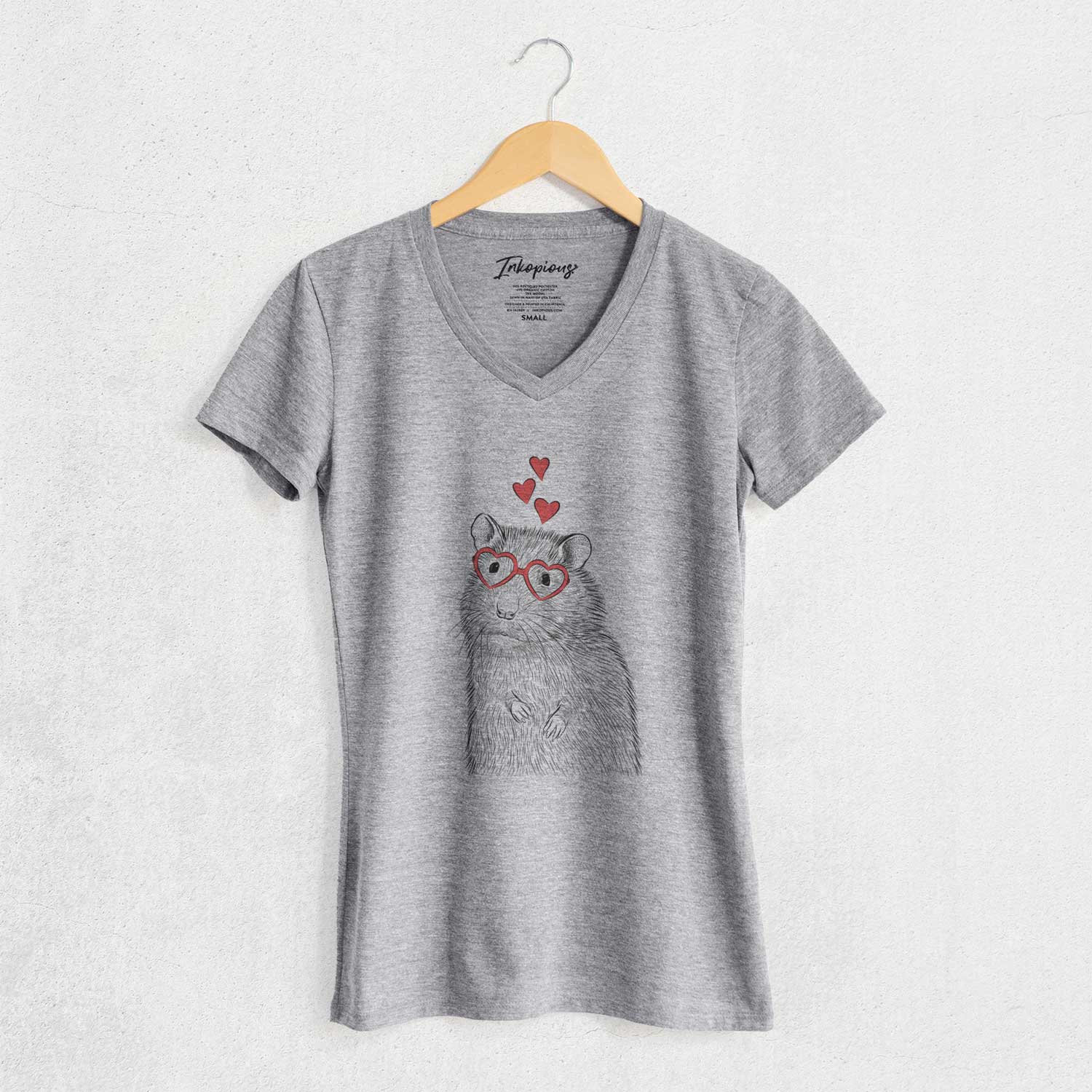 Valentine Rizzo the Rat - Women's V-neck Shirt