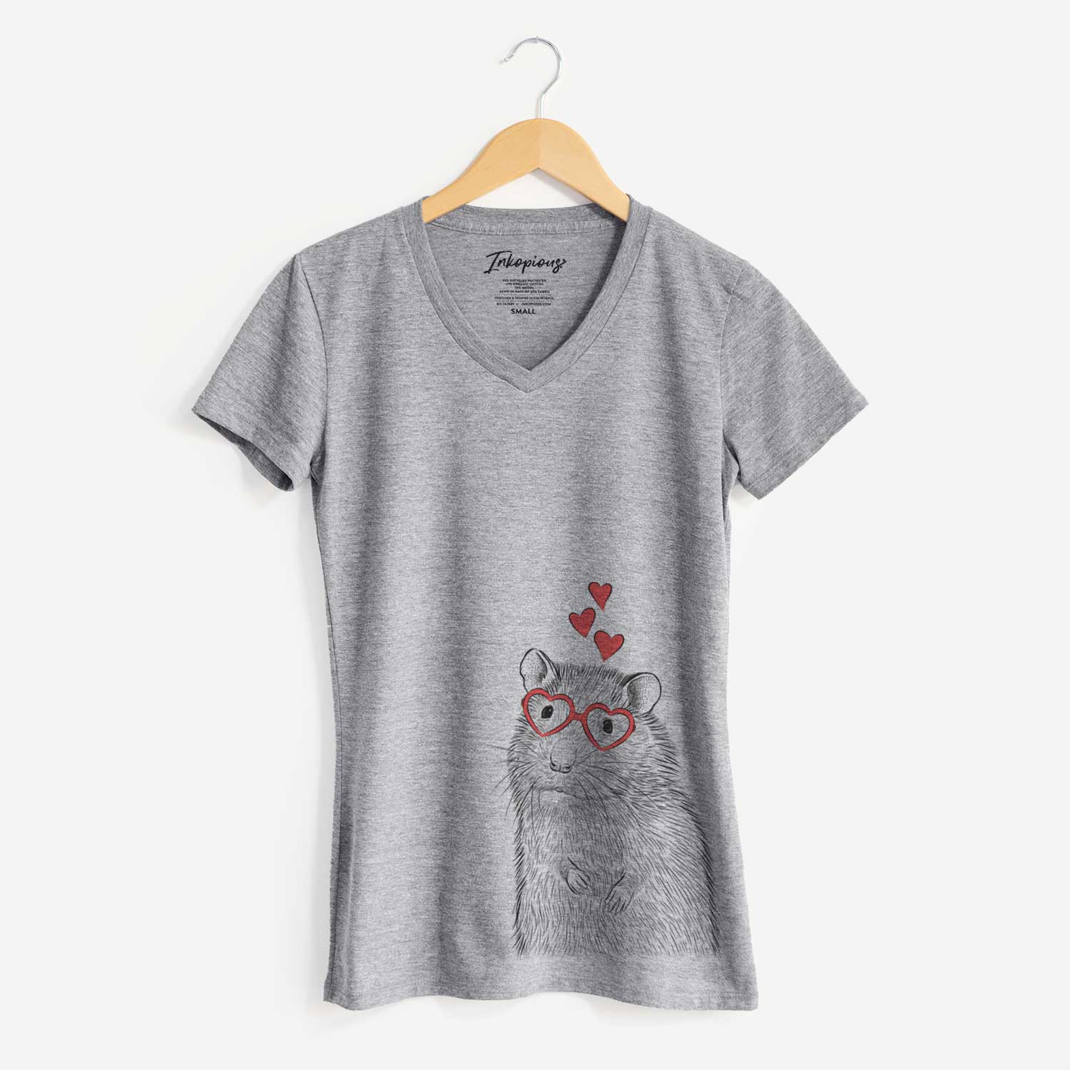 Valentine Rizzo the Rat - Women's V-neck Shirt