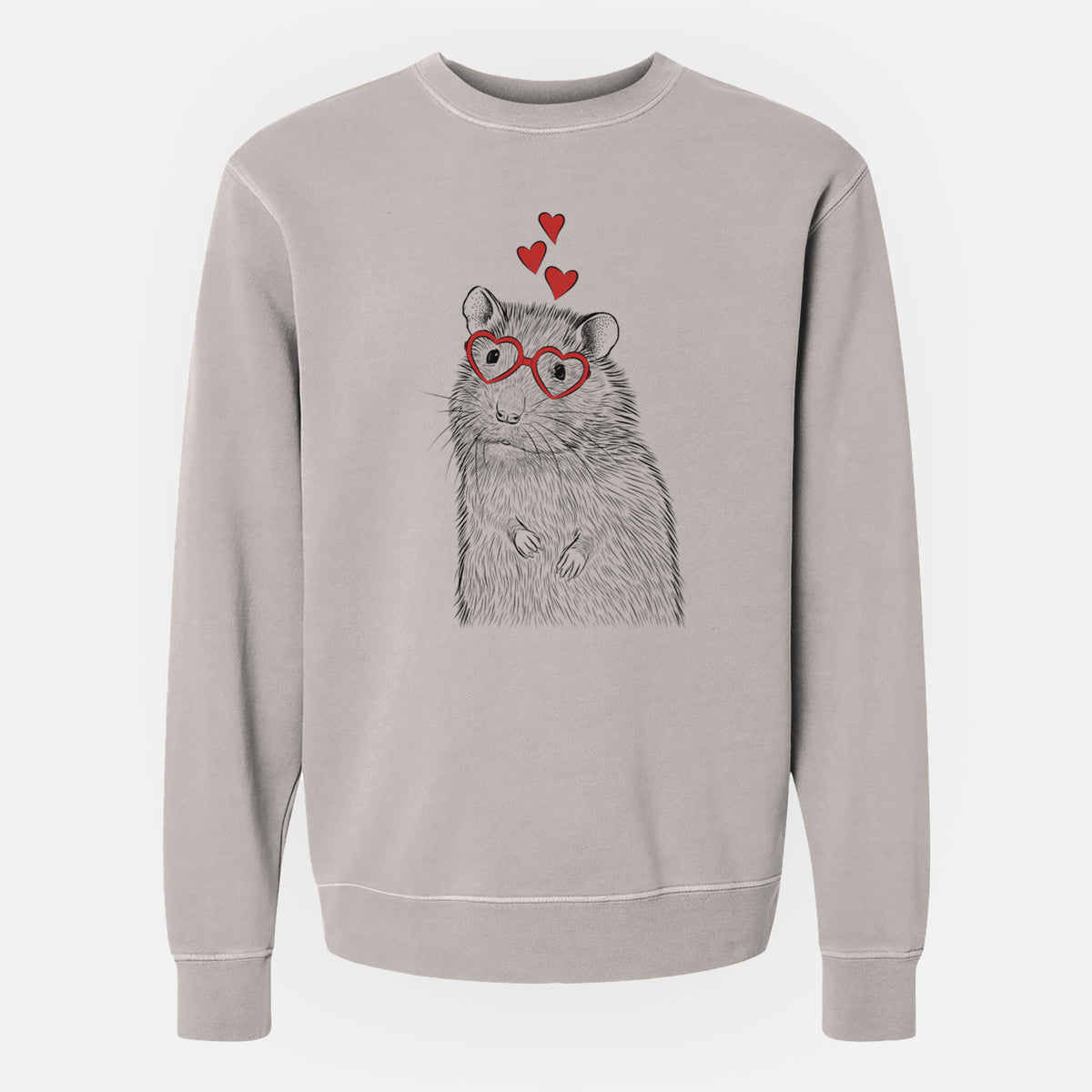 Valentine Rizzo the Rat - Unisex Pigment Dyed Crew Sweatshirt
