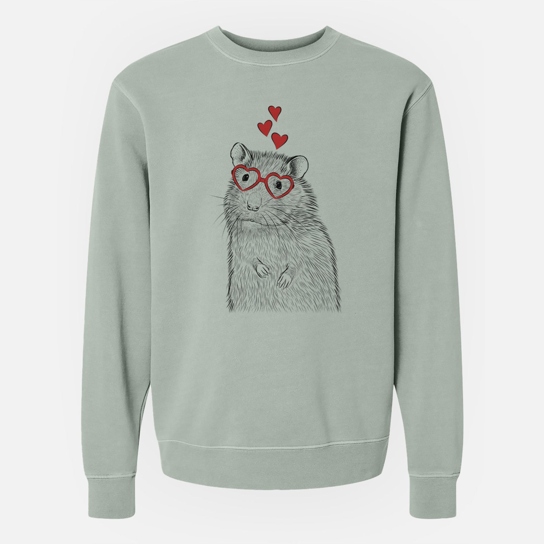 Valentine Rizzo the Rat - Unisex Pigment Dyed Crew Sweatshirt