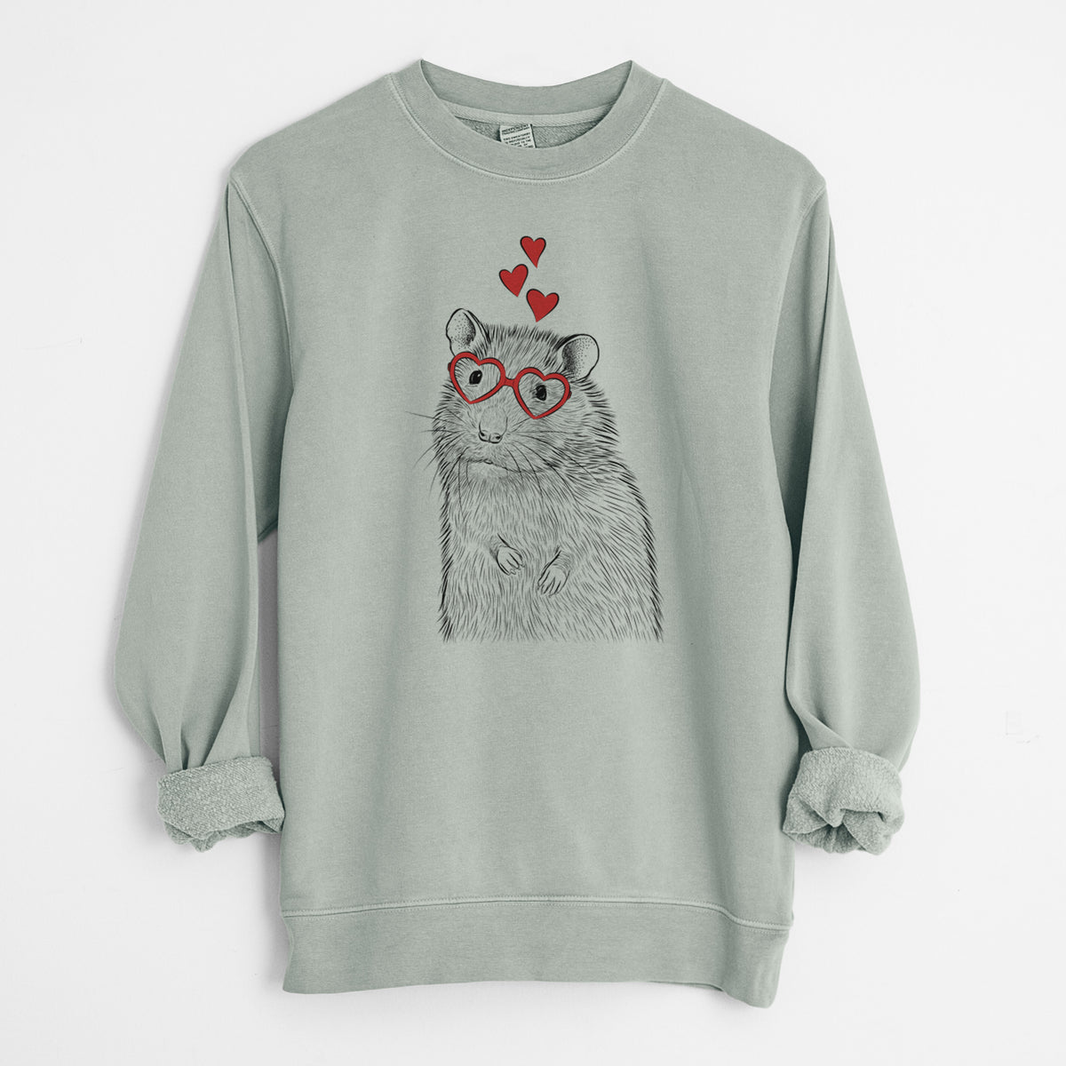 Valentine Rizzo the Rat - Unisex Pigment Dyed Crew Sweatshirt