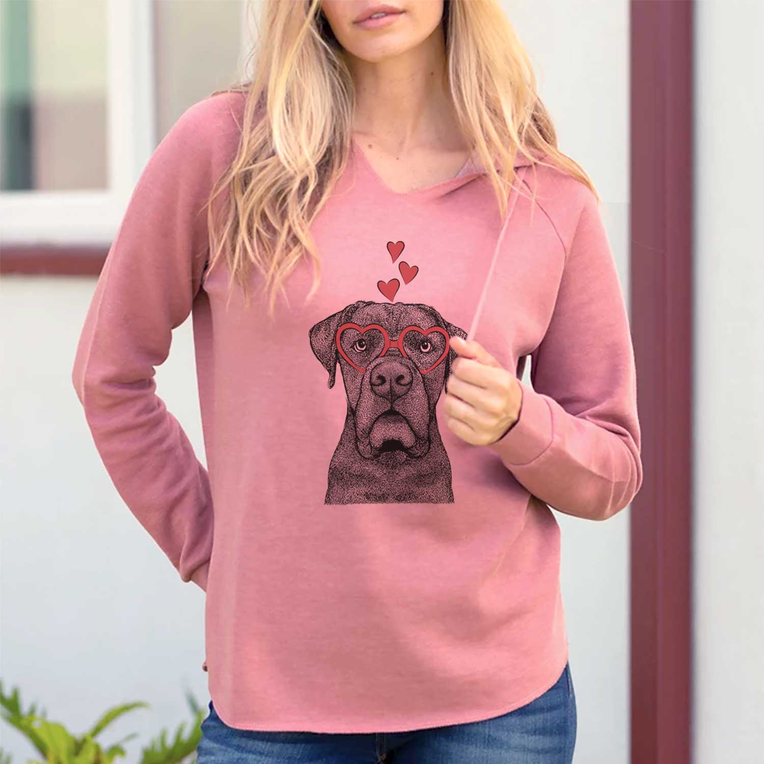 Valentine Rocco the Cane Corso - Cali Wave Hooded Sweatshirt