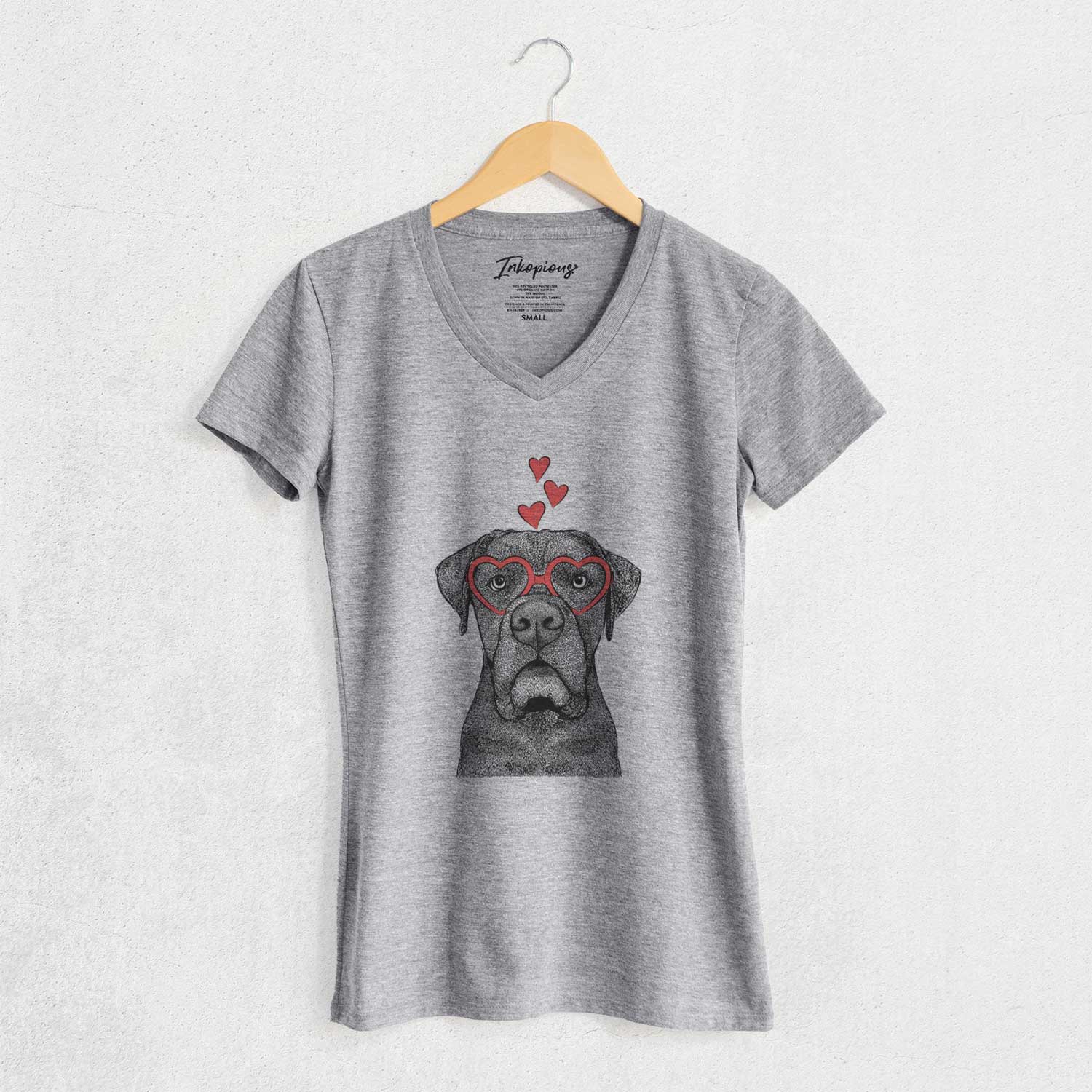 Valentine Rocco the Cane Corso - Women's V-neck Shirt