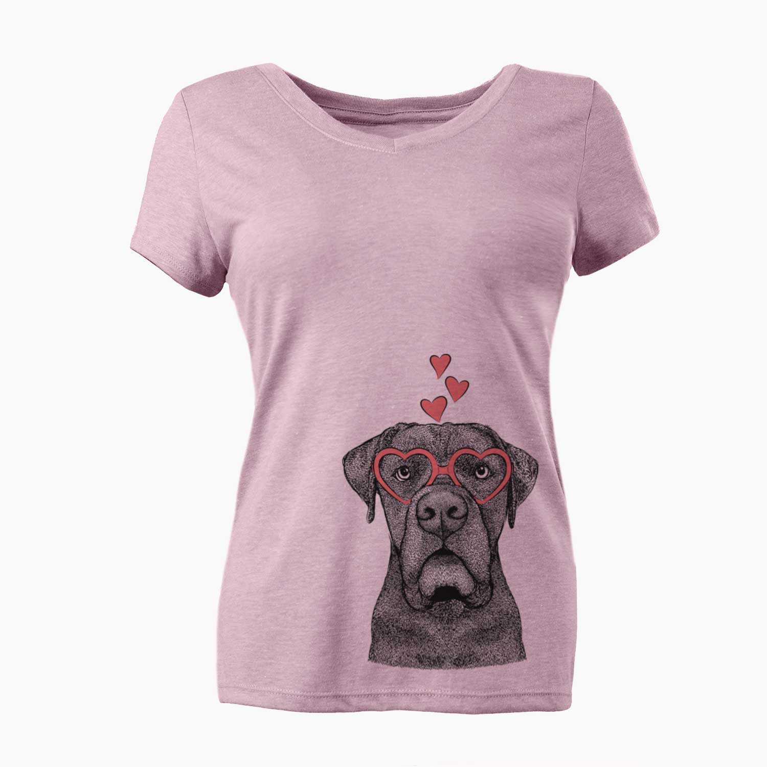 Valentine Rocco the Cane Corso - Women's V-neck Shirt