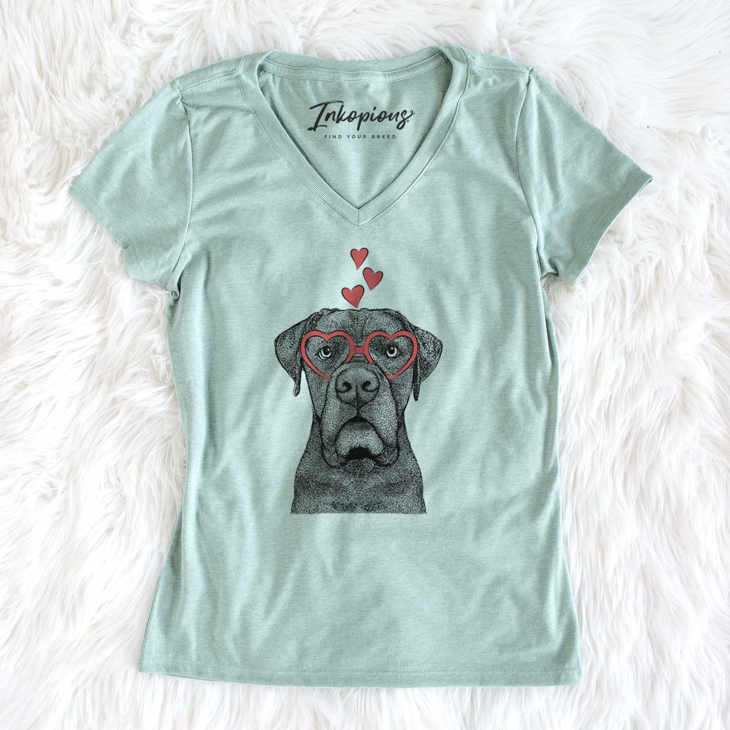 Valentine Rocco the Cane Corso - Women's V-neck Shirt