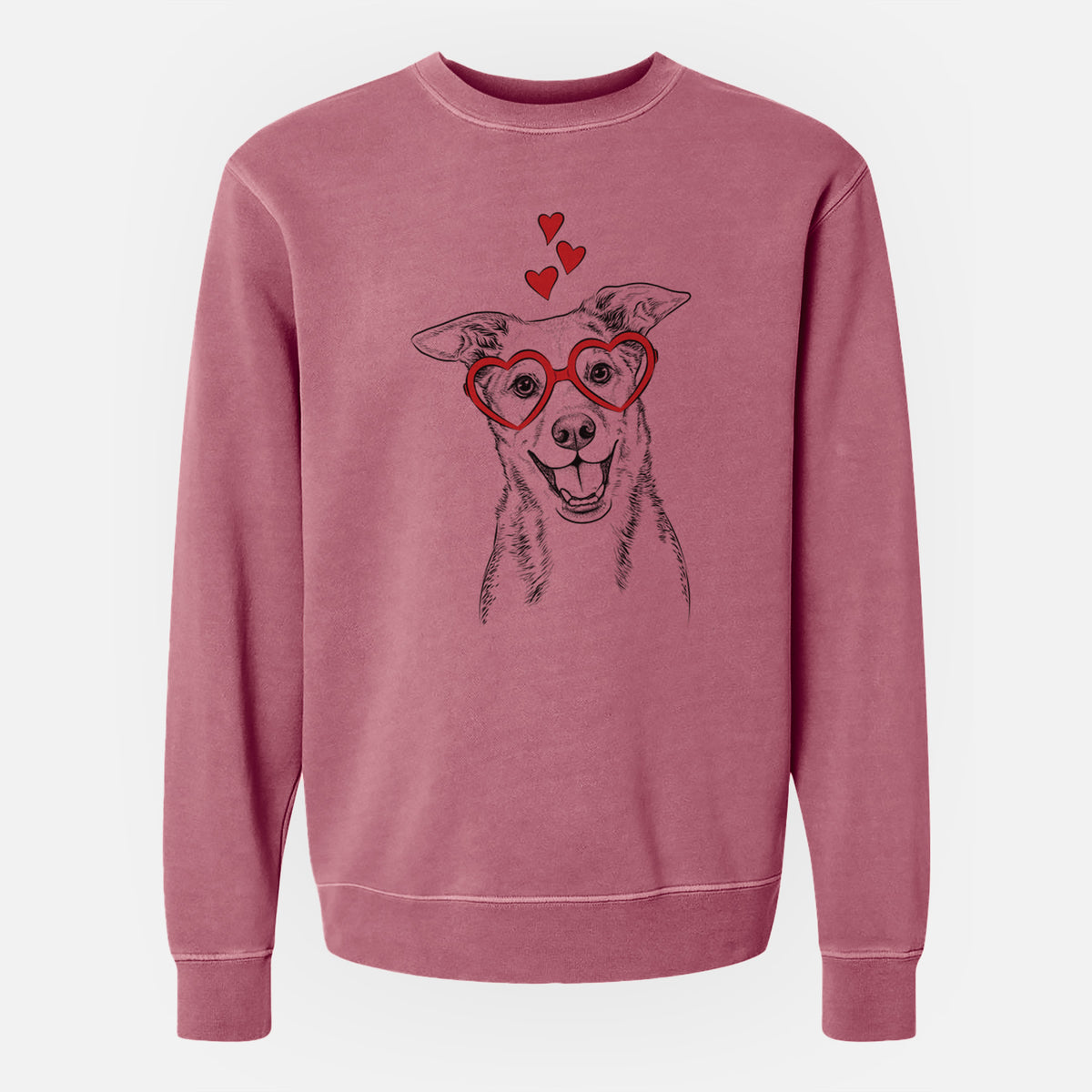 Valentine Rocco the Mixed Breed - Unisex Pigment Dyed Crew Sweatshirt