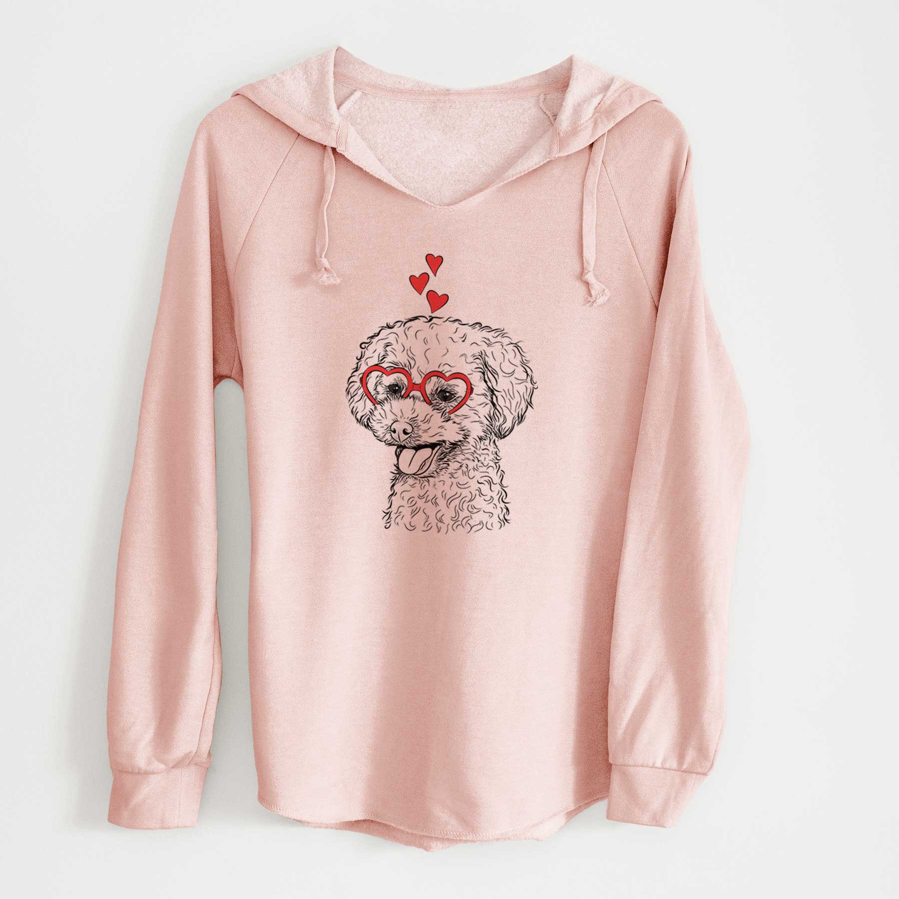 Valentine Rocky the Teacup Poodle - Cali Wave Hooded Sweatshirt
