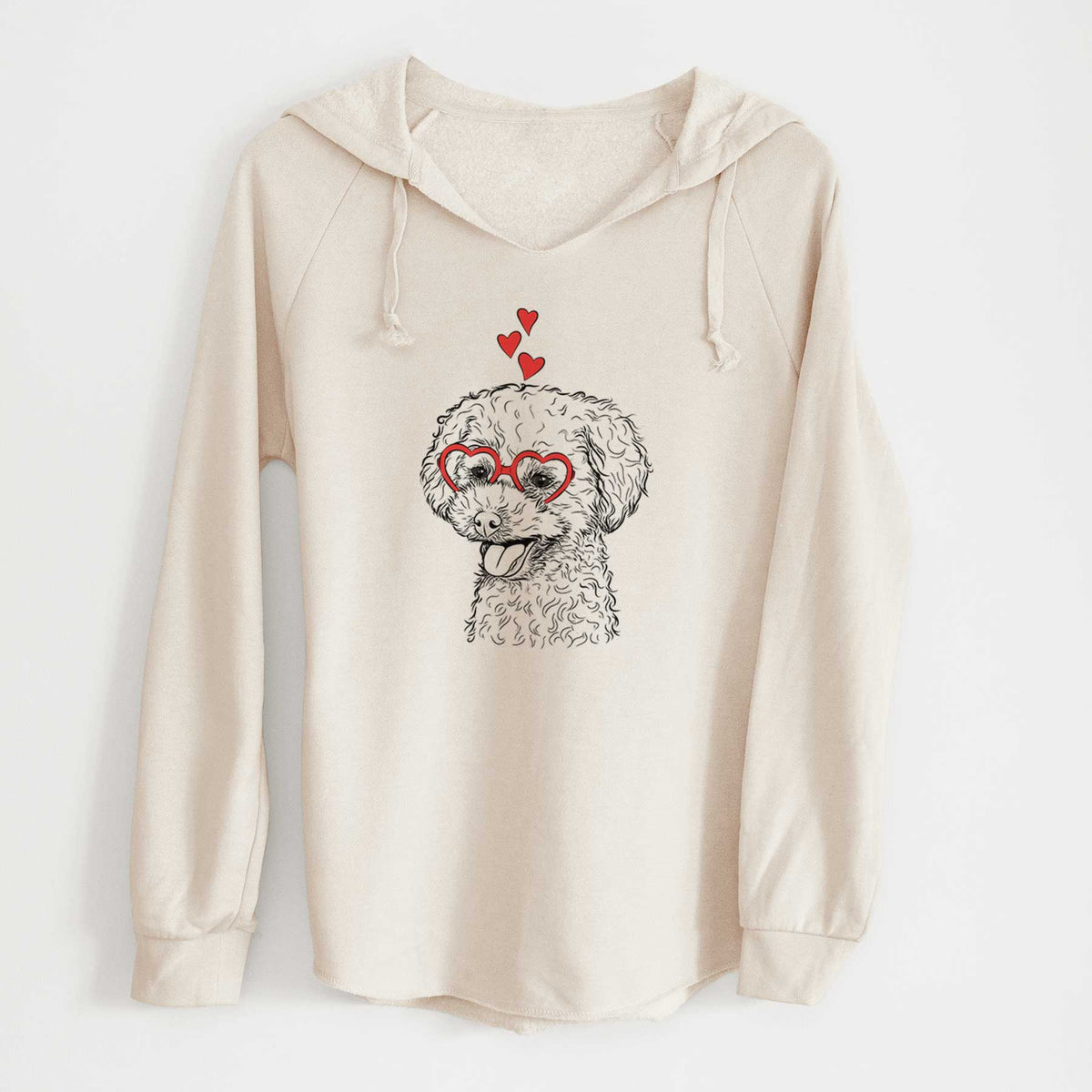 Valentine Rocky the Teacup Poodle - Cali Wave Hooded Sweatshirt