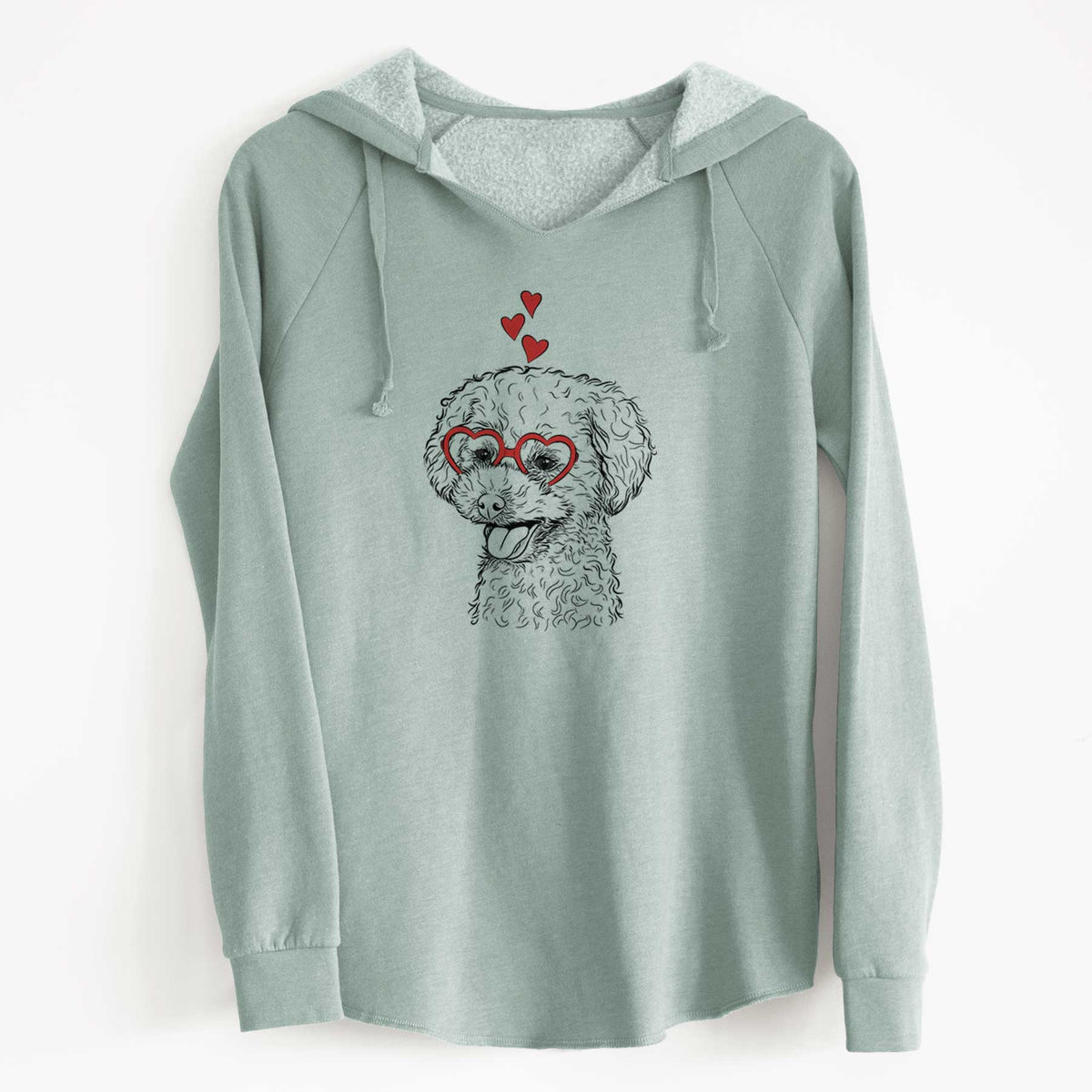 Valentine Rocky the Teacup Poodle - Cali Wave Hooded Sweatshirt