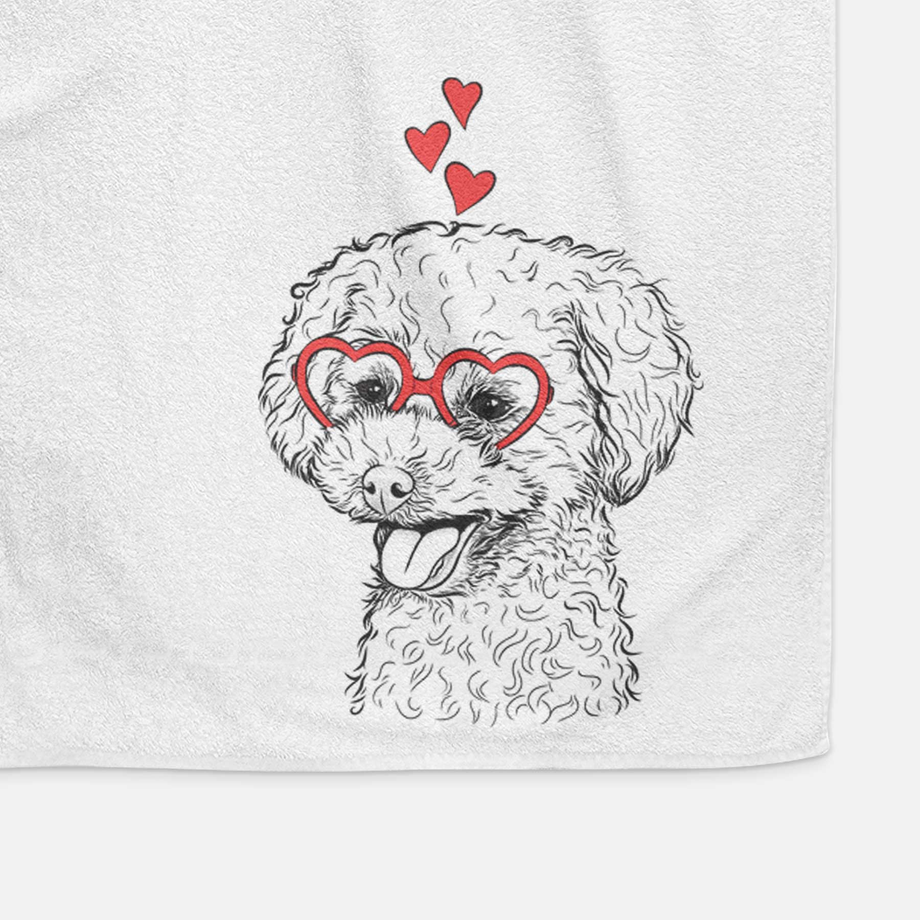 Rocky the Teacup Poodle Decorative Hand Towel