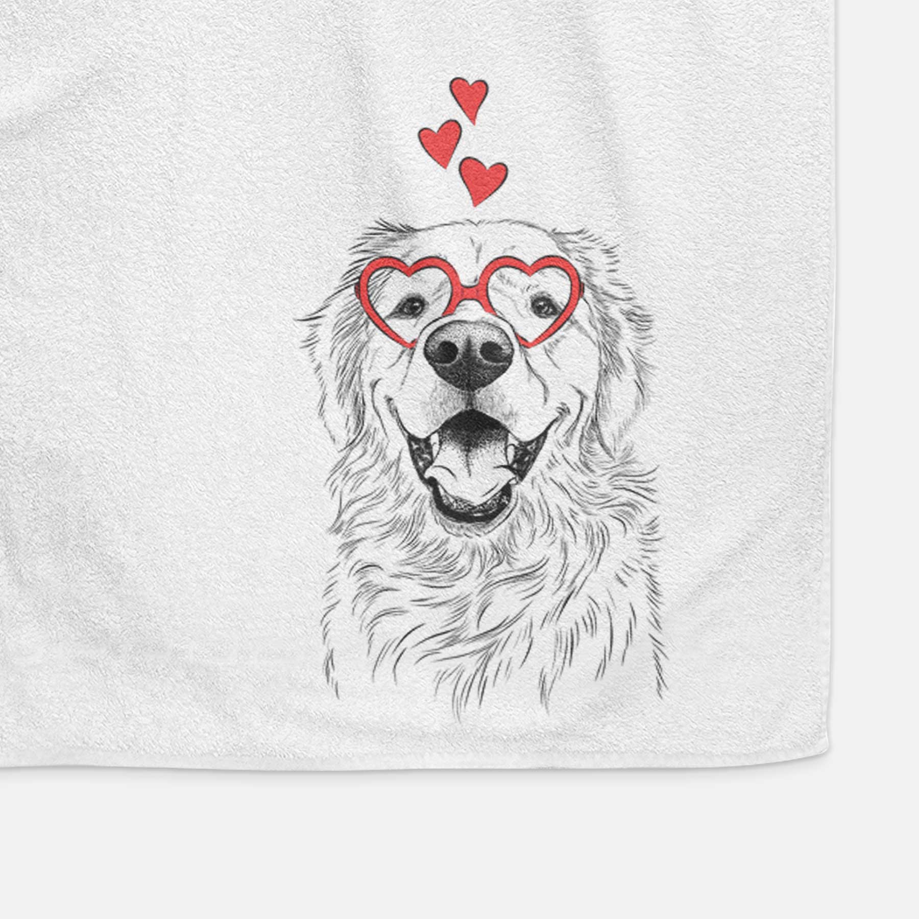 Roger the Golden Retriever Decorative Hand Towel