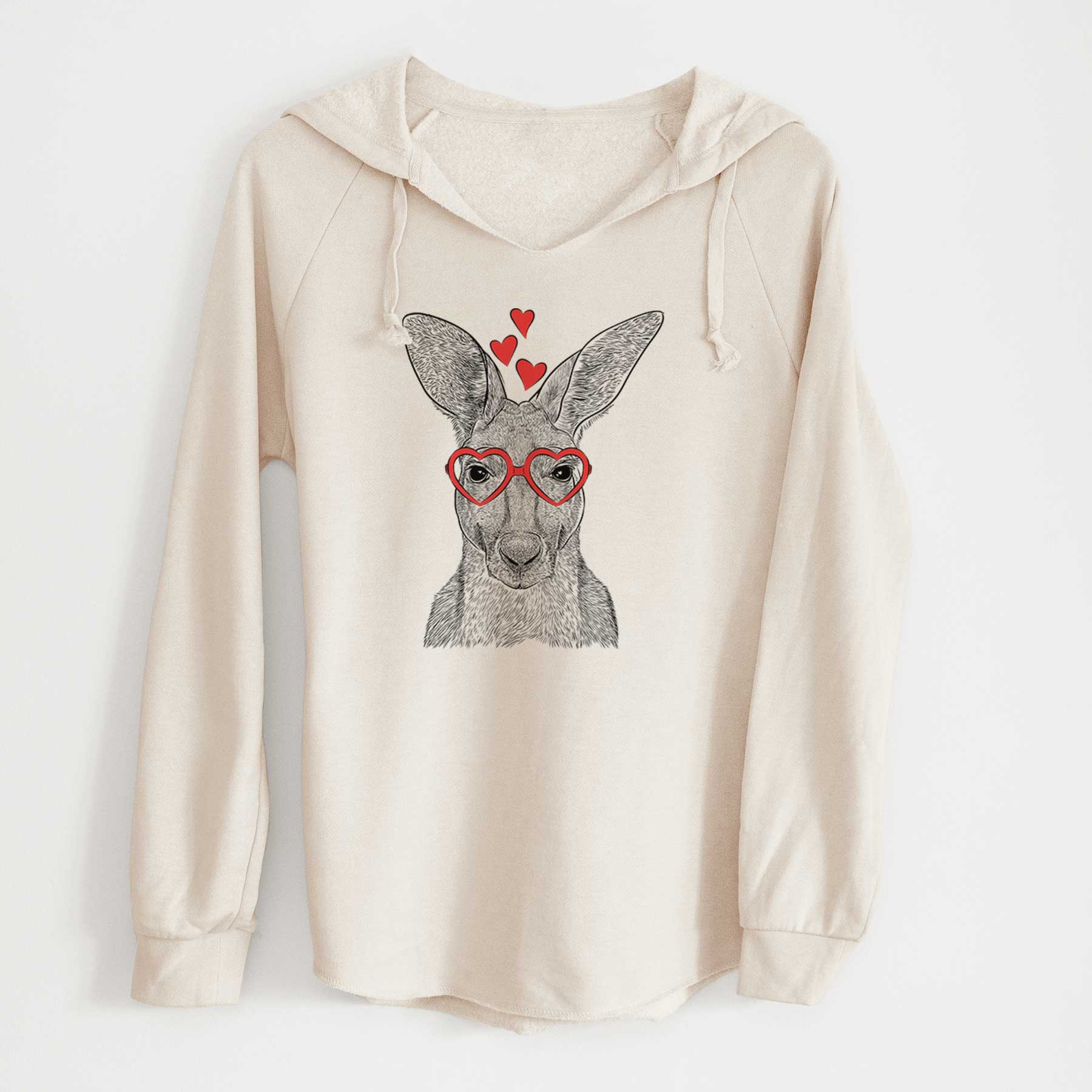 Valentine Roger the Red Kangaroo - Cali Wave Hooded Sweatshirt