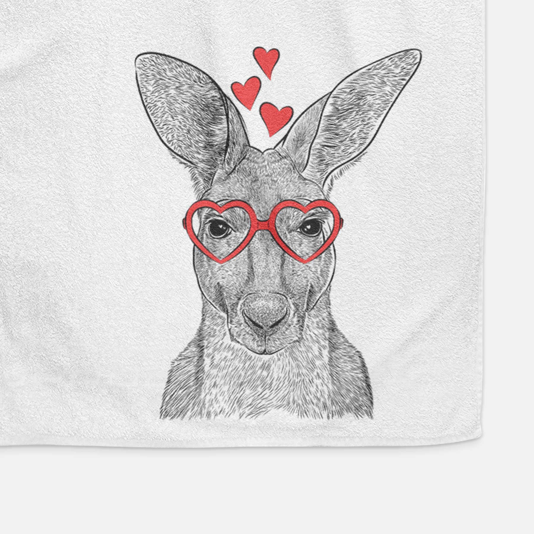 Roger the Red Kangaroo Decorative Hand Towel